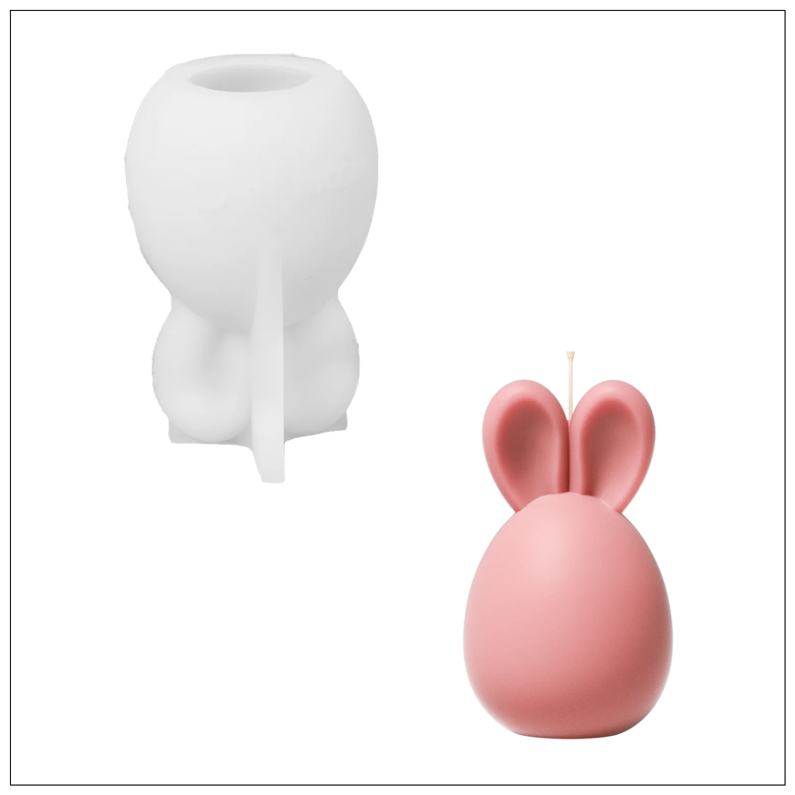 Hoppy Bunny- Eared Easter Egg Candle Silicone Mold - Image 9