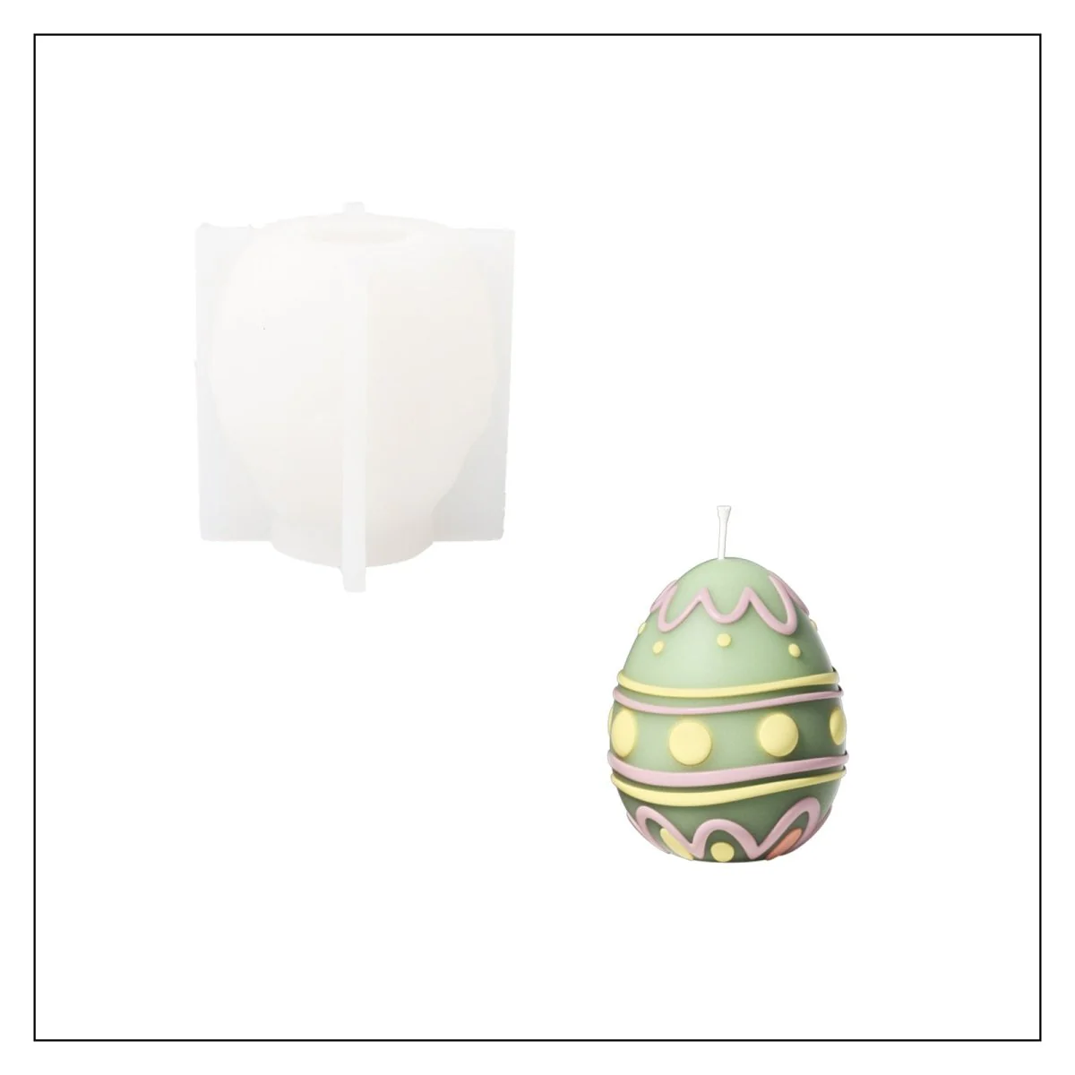 Springtime Easter Egg Candle Silicone Mold Collection - Image 14