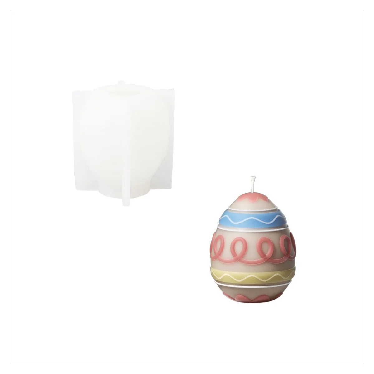 Springtime Easter Egg Candle Silicone Mold Collection - Image 16
