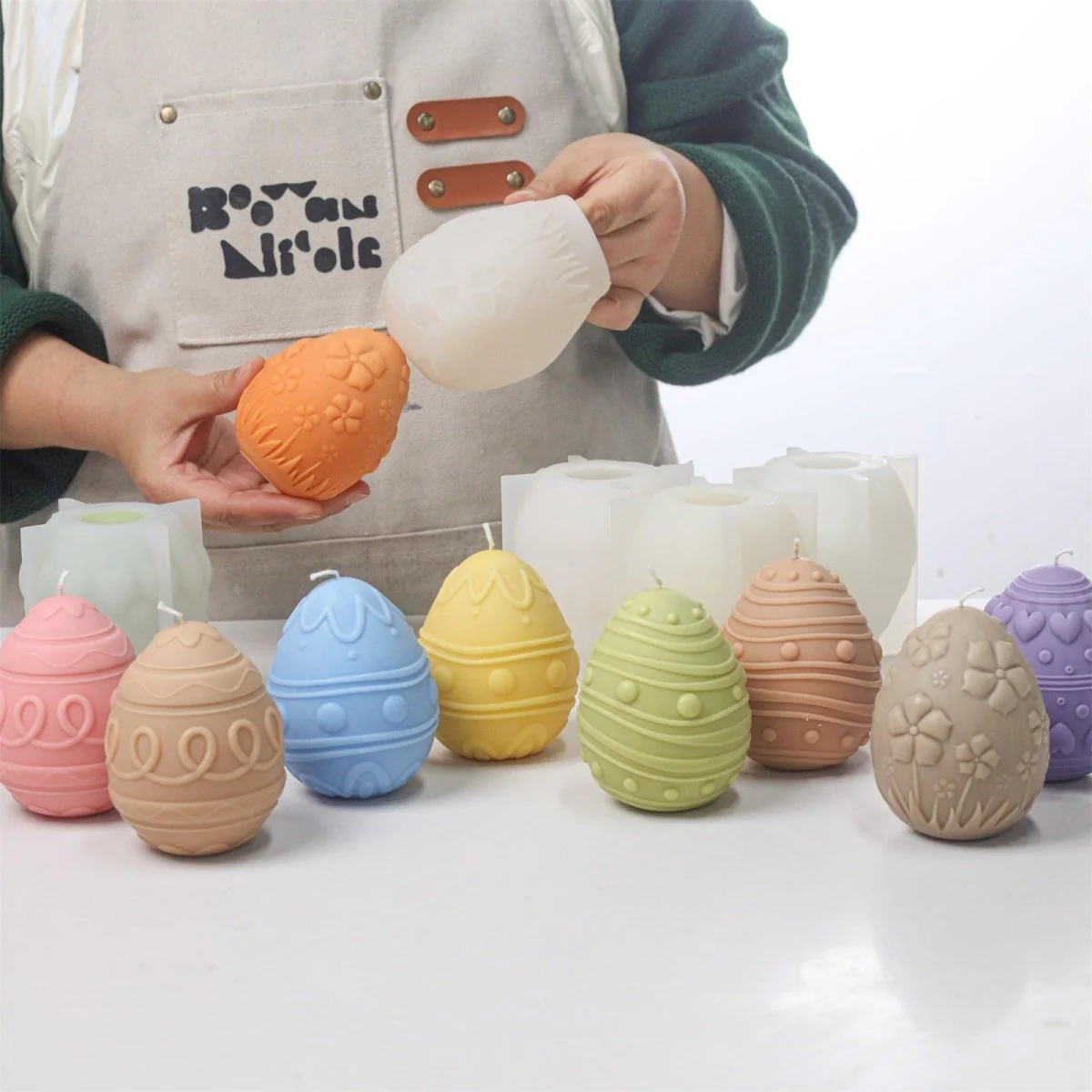 Springtime Easter Egg Candle Silicone Mold Collection - Image 3