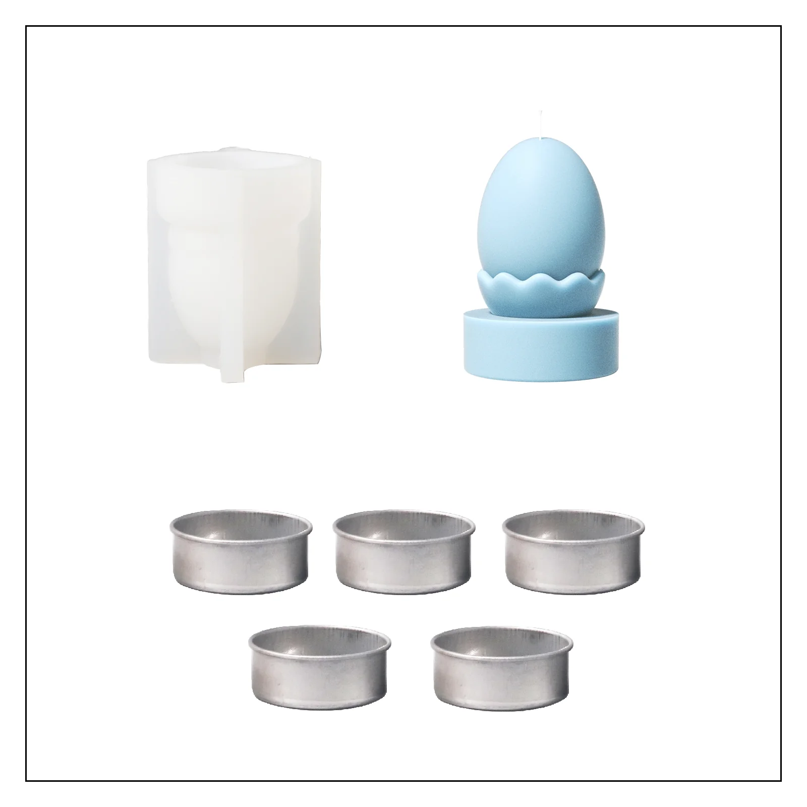 Easter Bunny Tealight Candle Silicone Mold - Image 14