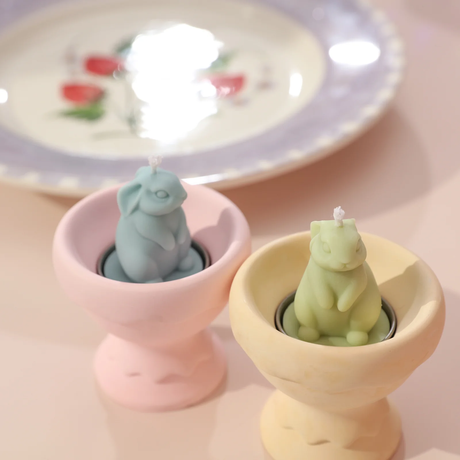 Easter Bunny Tealight Candle Silicone Mold - Image 6