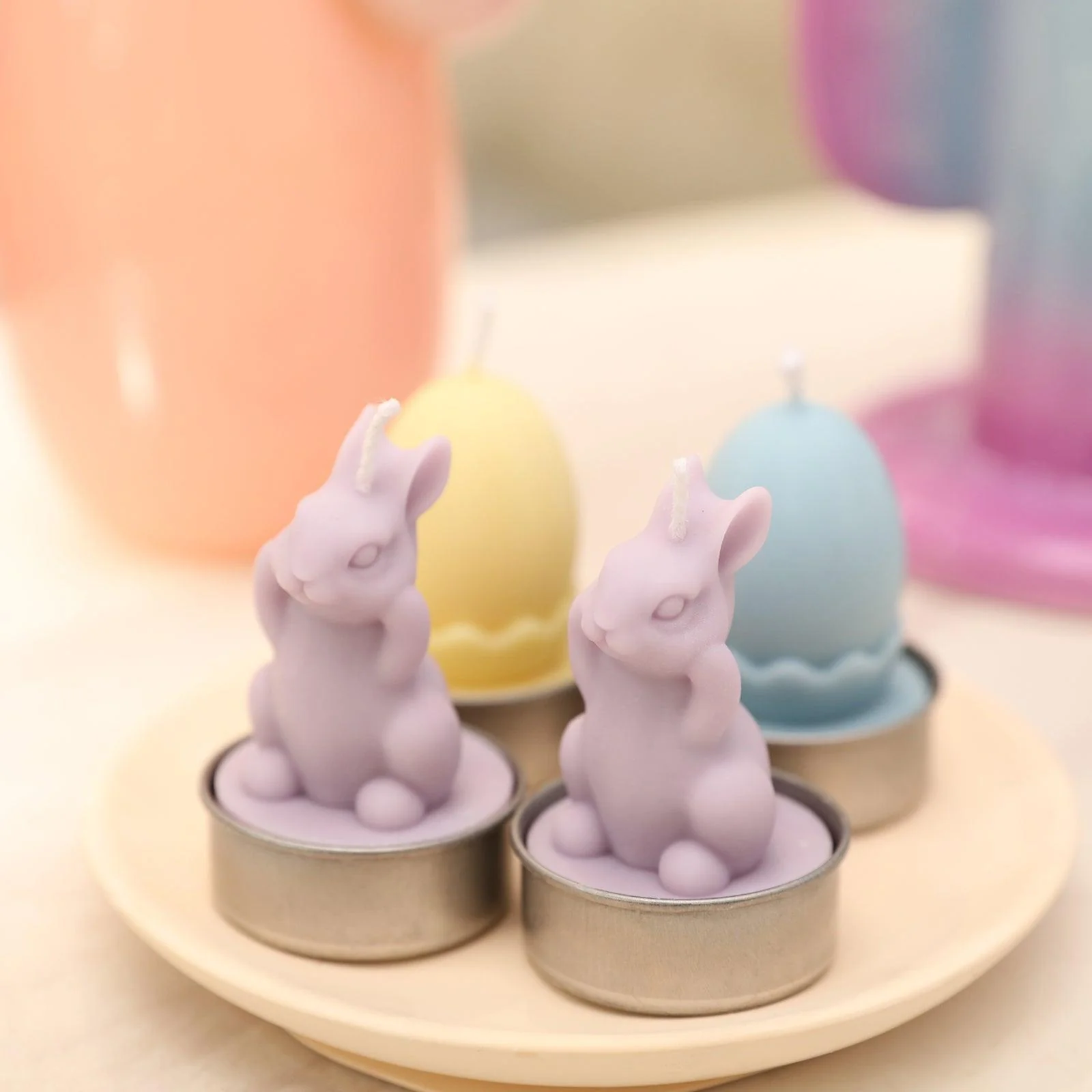 Easter Bunny Tealight Candle Silicone Mold - Image 8