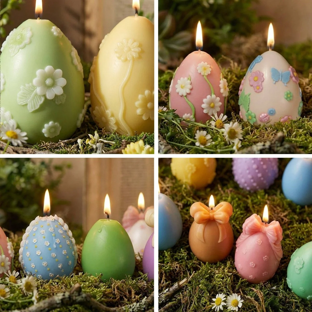Easter's Floral Egg Delights Container Candle Silicone Mold Collection - Image 3