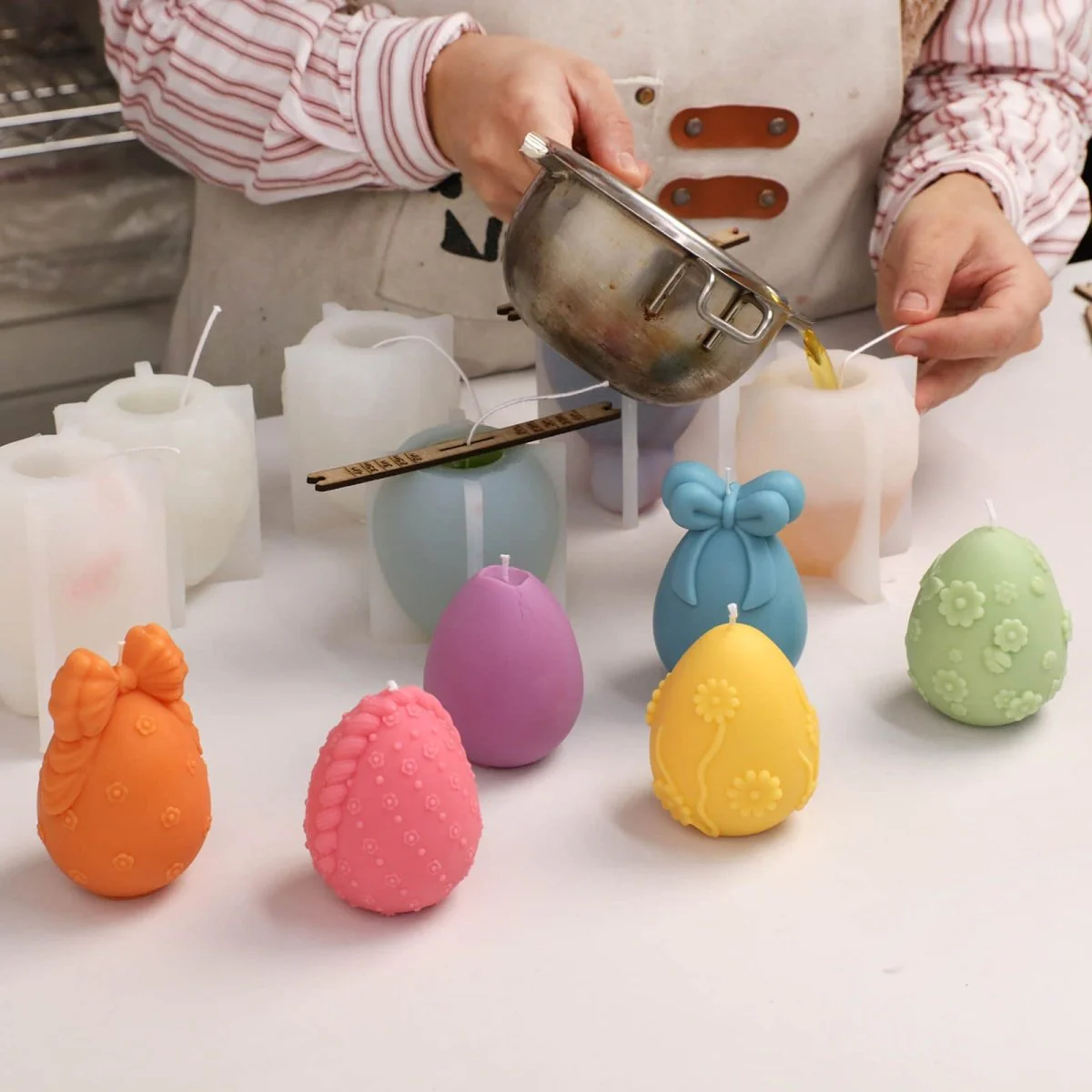 Easter's Floral Egg Delights Container Candle Silicone Mold Collection - Image 5