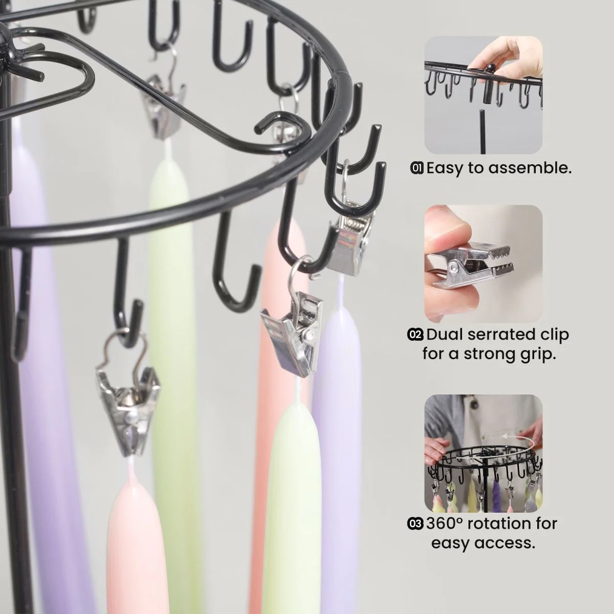 Easy-Assembly Candle Drying Rack - Image 6