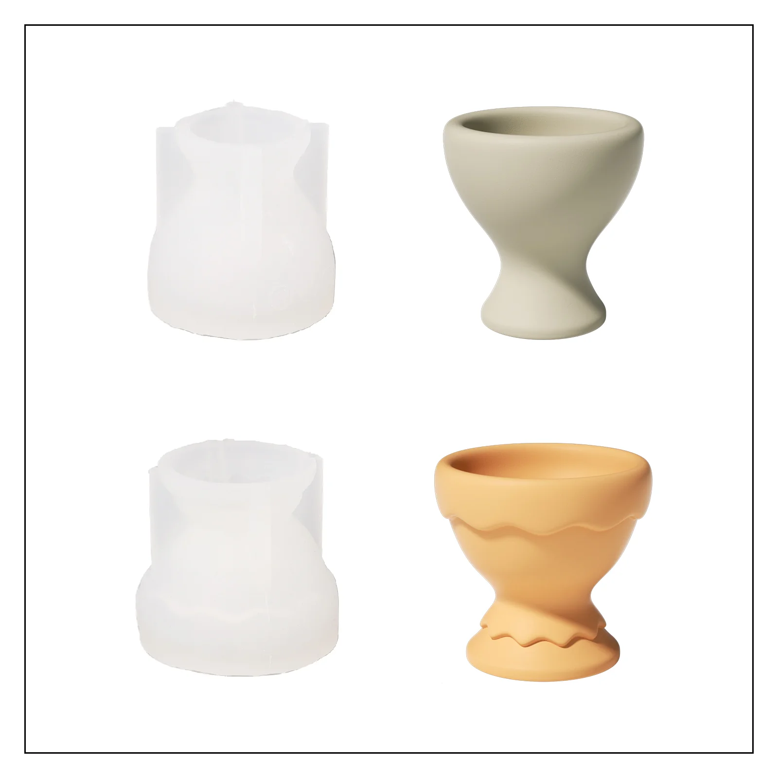 Egg Cup Holder Concrete Silicone Mold - Image 13