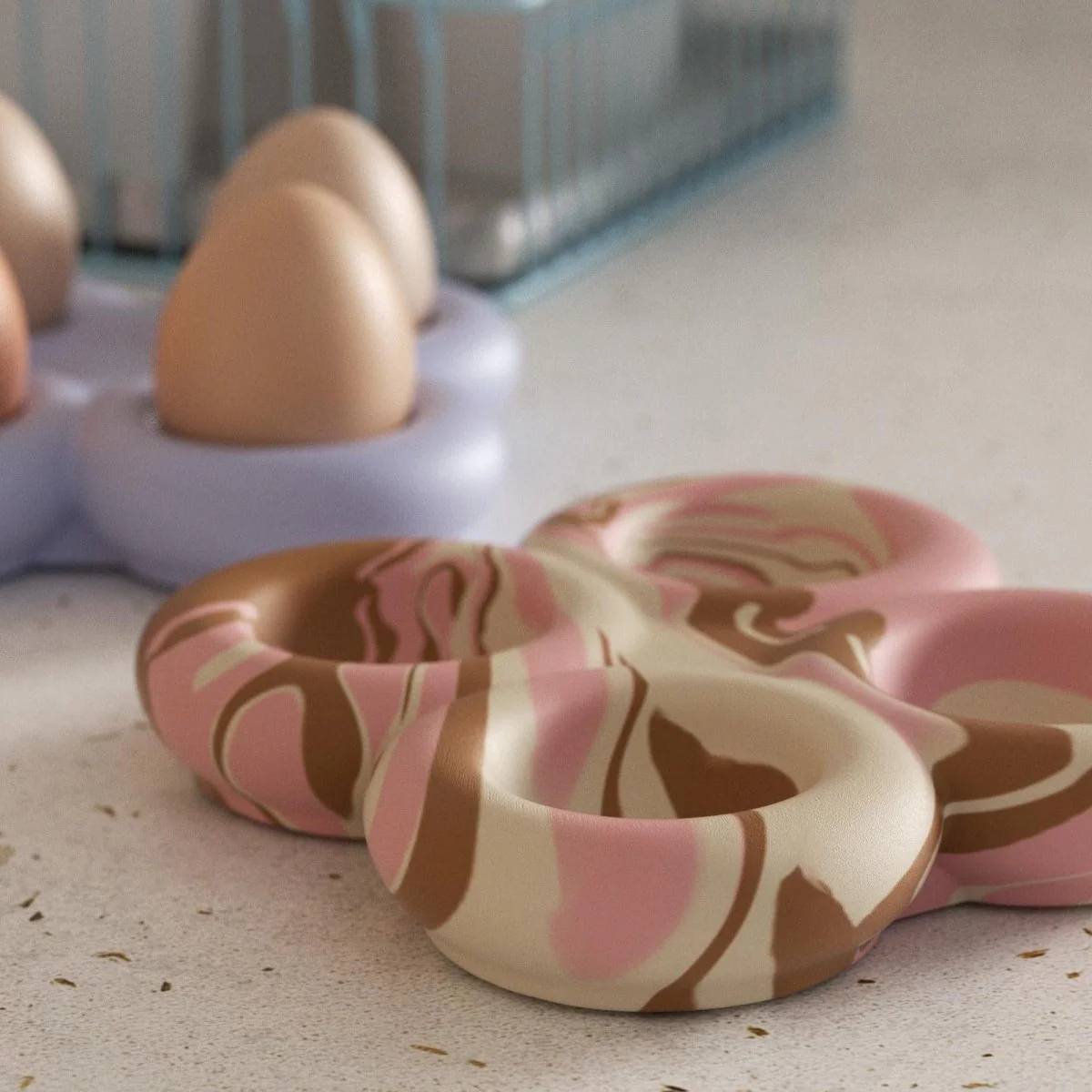 4-Egg Ripple Round Egg Tray Mold - Image 3