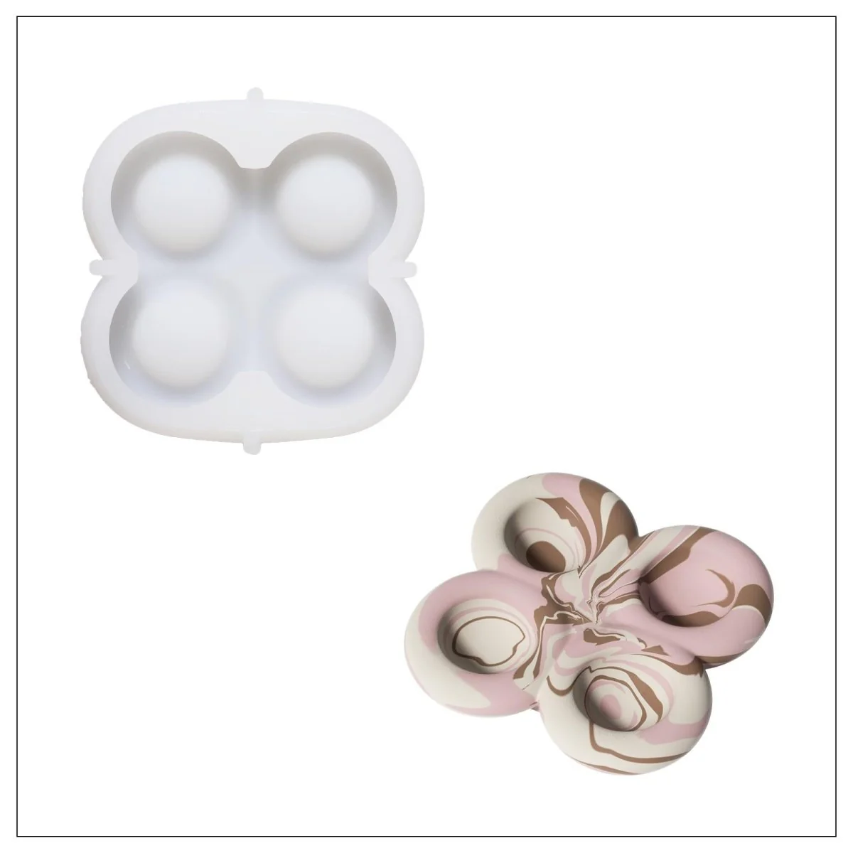 4-Egg Ripple Round Egg Tray Mold - Image 6