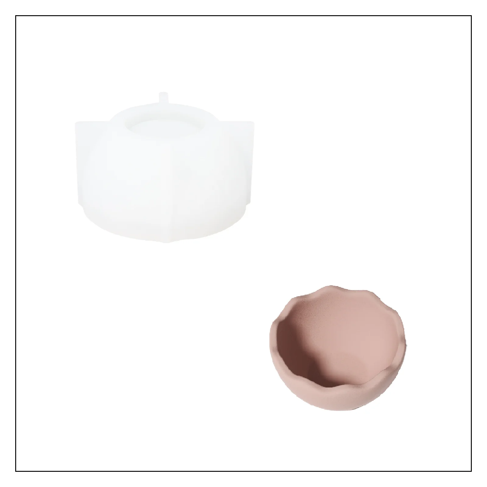 Eggshell Shaped Round Bowl Collection Silicone Mold - Image 10