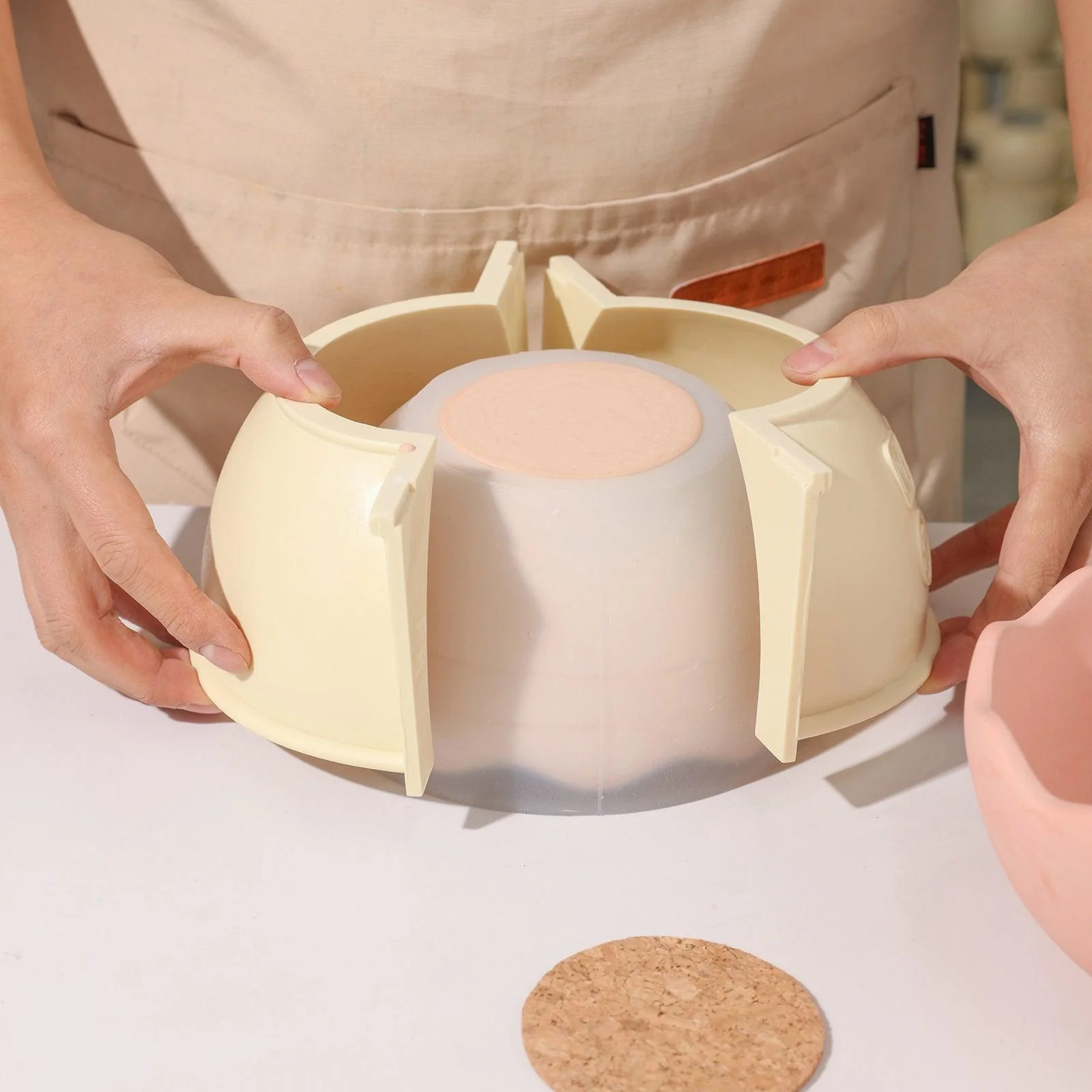 Large Eggshell Shaped Round Silicone Bowl Mold - Image 3