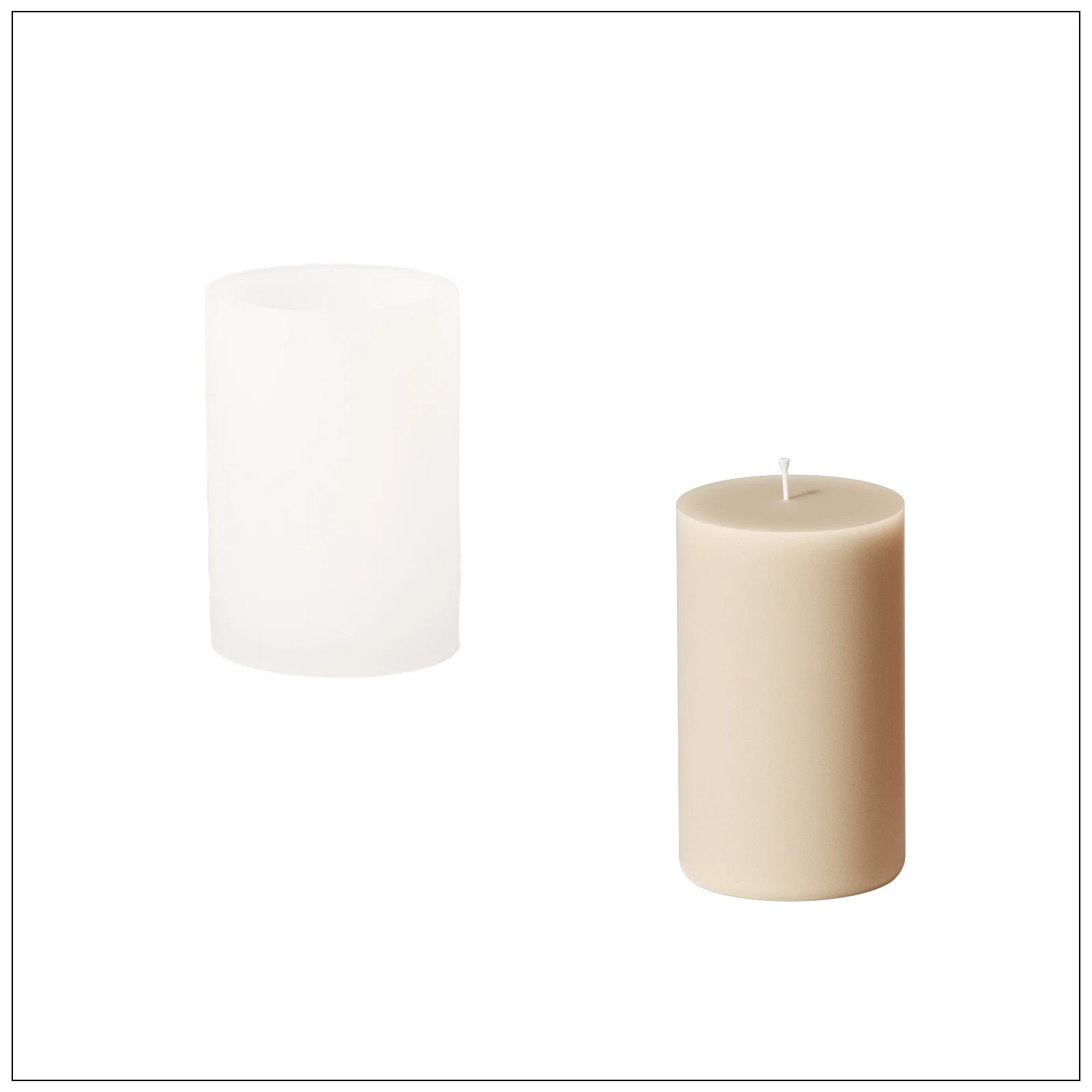 Tall Elegant Gothic Architecture Candle Jar Silicone Mold with 7oz Candle Refill Mold - Image 14