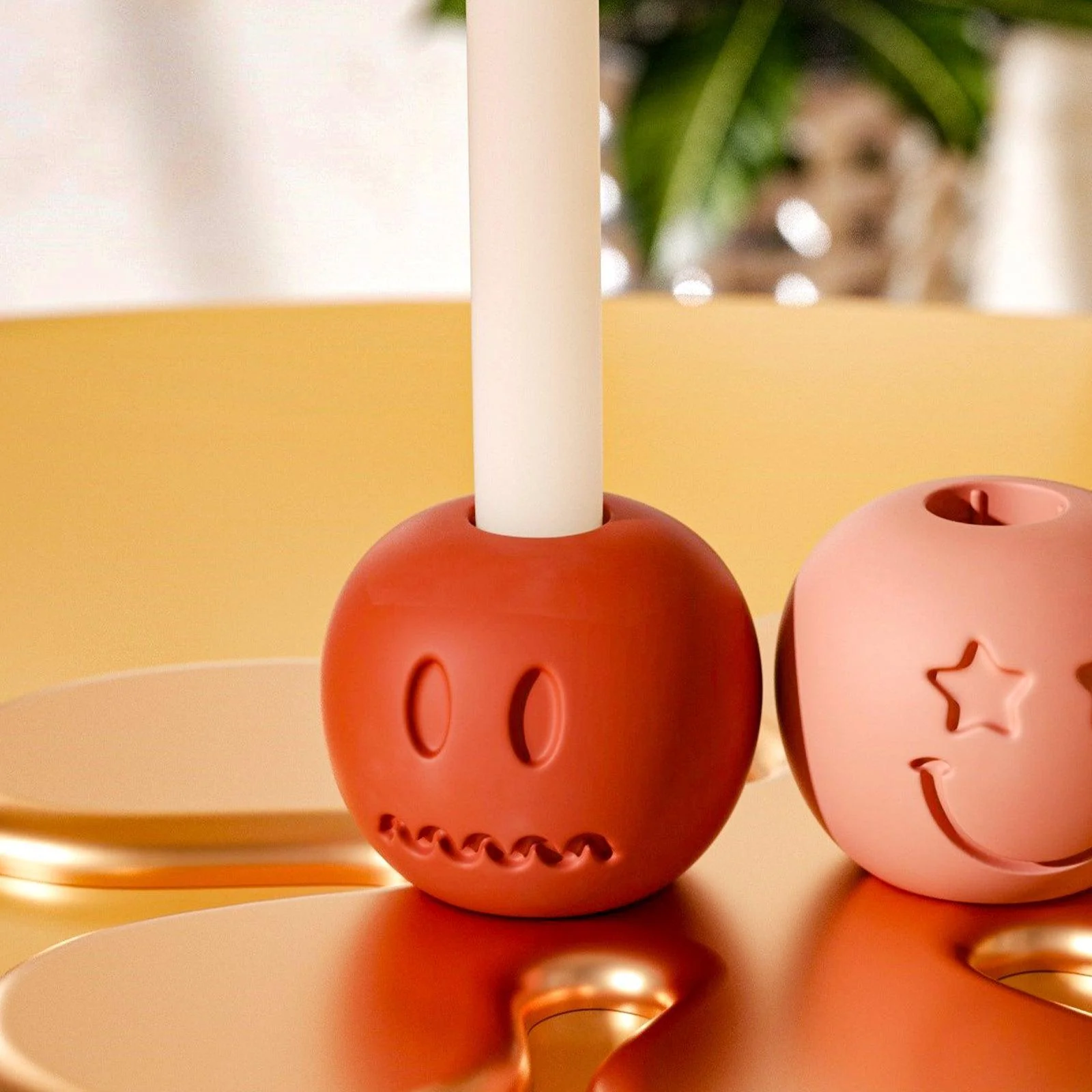 Awkward Face Taper Candle Holder Silicone Mold - Image 4