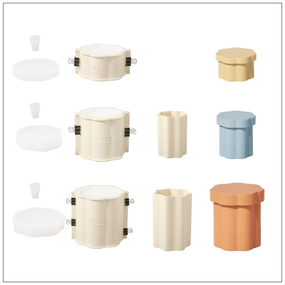 Floral Column Plant Pot Silicone Mold - Image 14