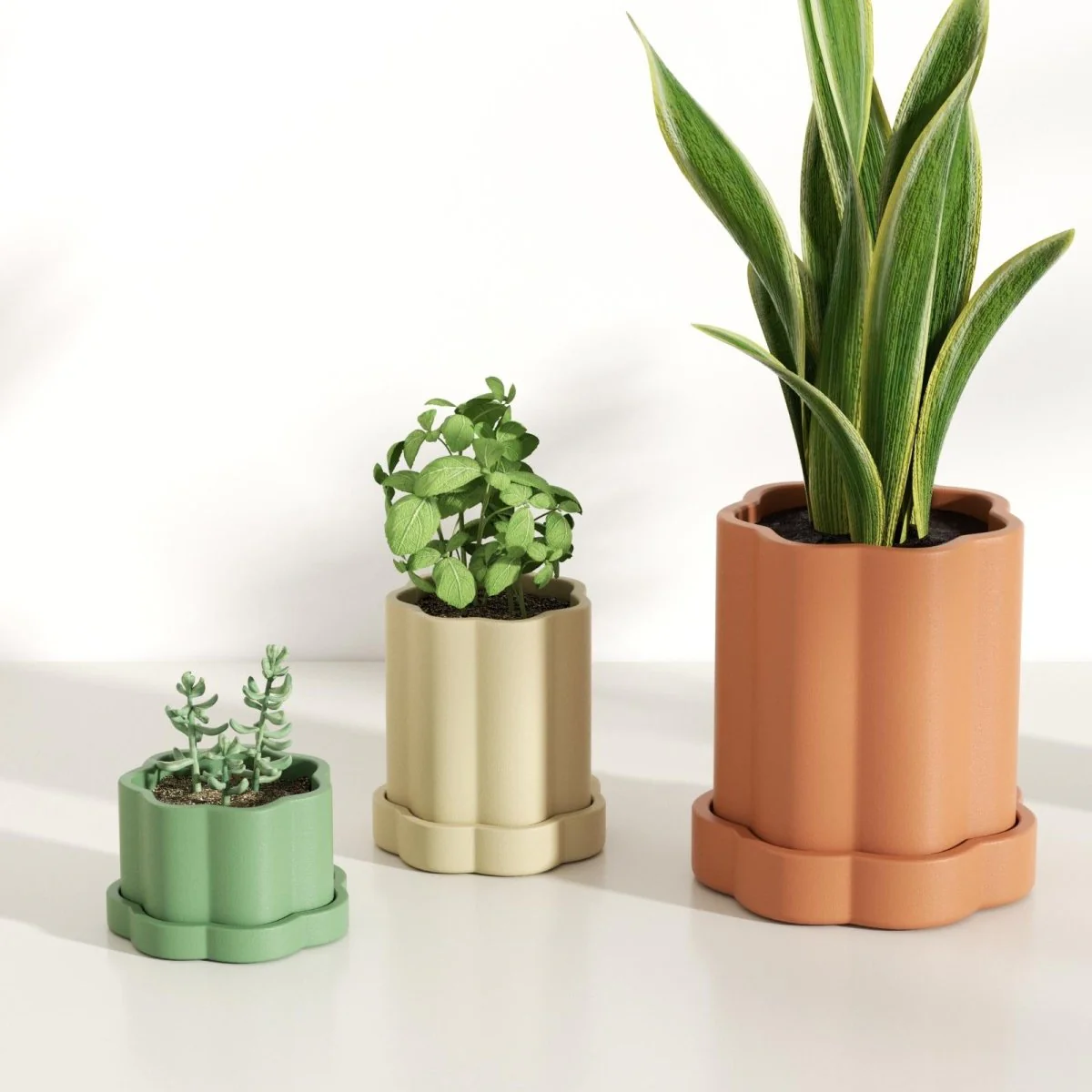 Floral Column Plant Pot Silicone Mold - Image 9