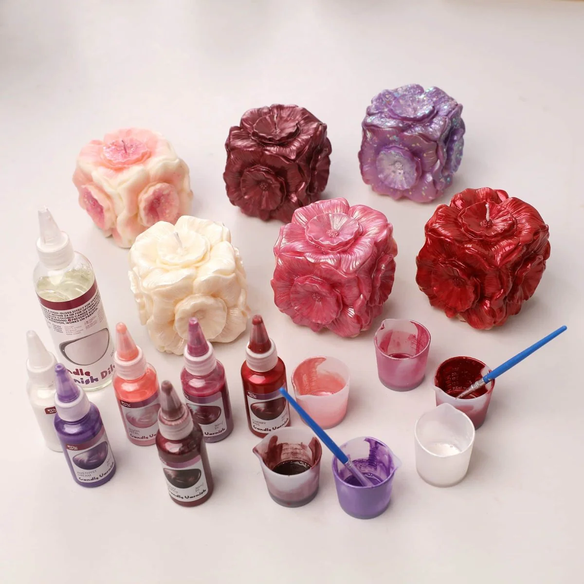 Floral Cube Candle Silicone Mold - Image 5