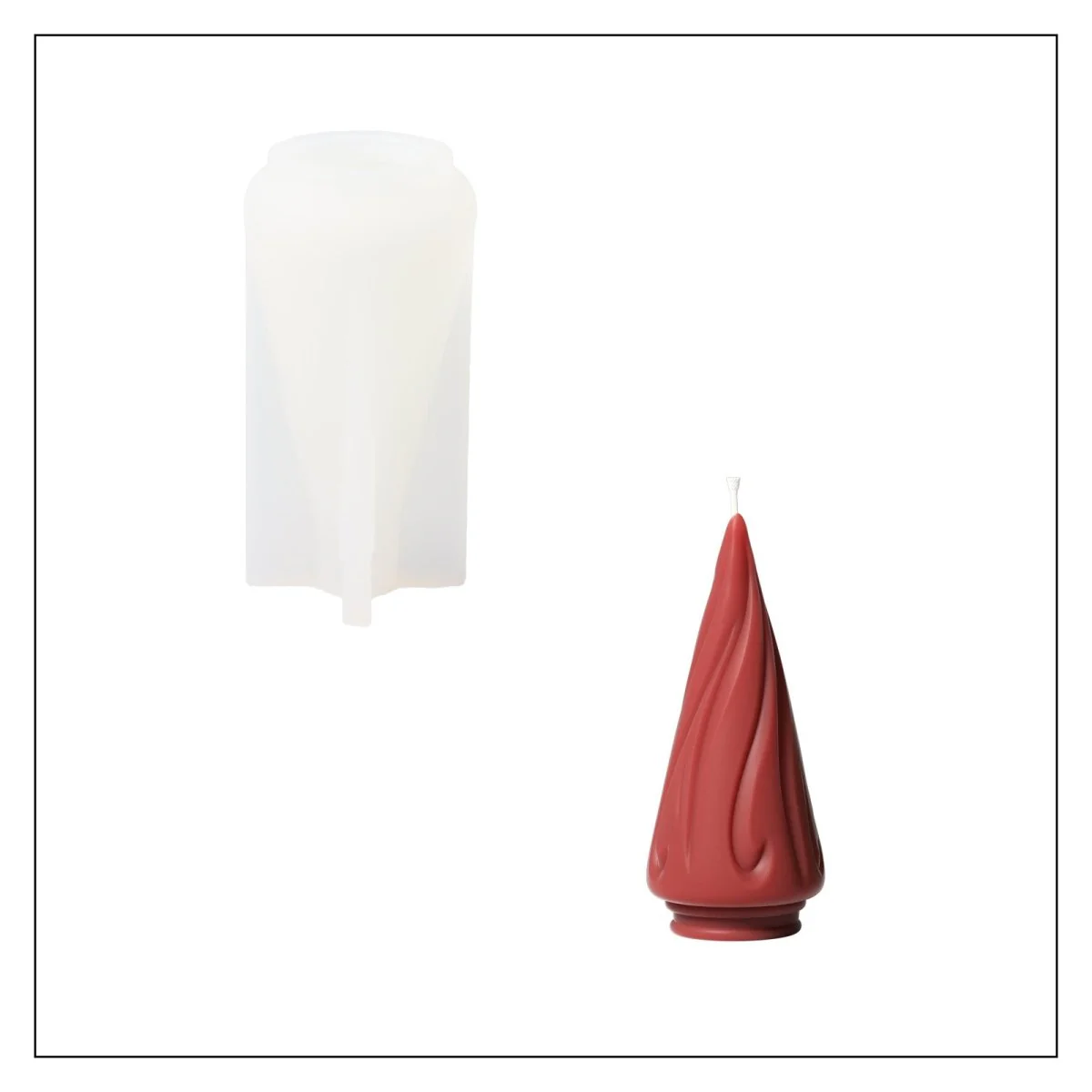 Flowing Christmas Tree Candle Silicone Mold - Image 11