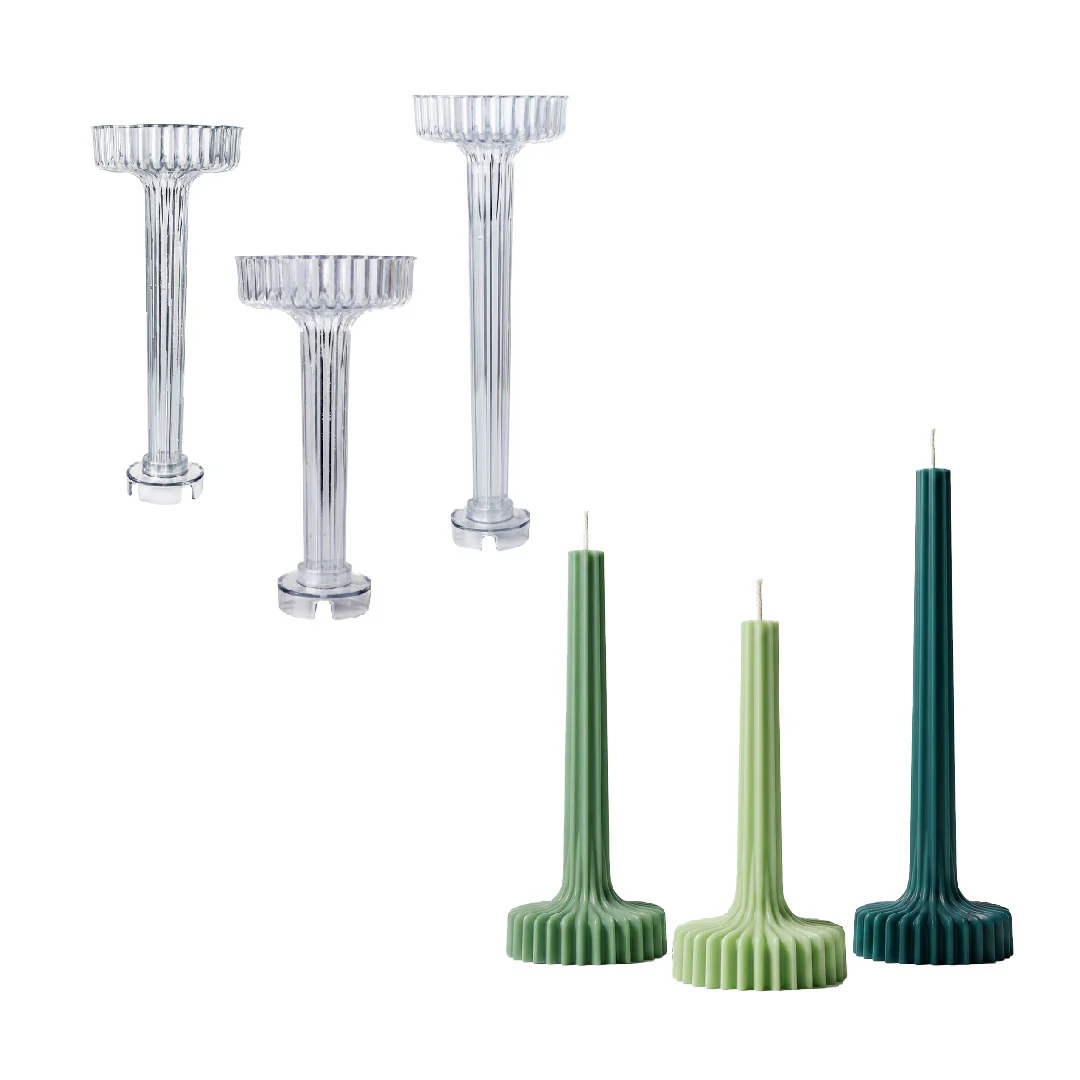 Fluted Pedestal Acrylic Candle Mold - Image 10