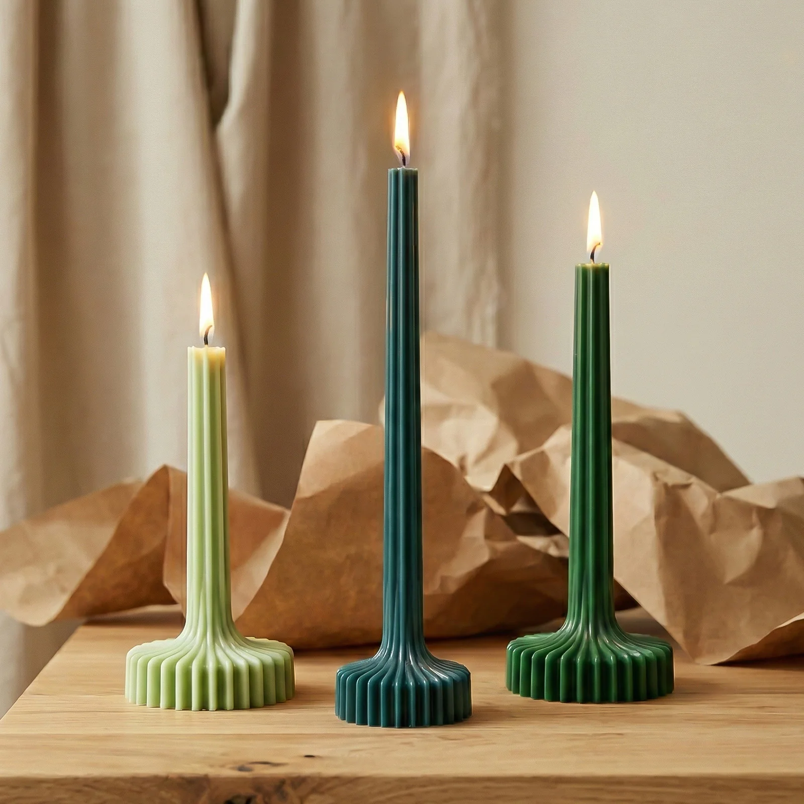 Fluted Pedestal Acrylic Candle Mold - Image 2