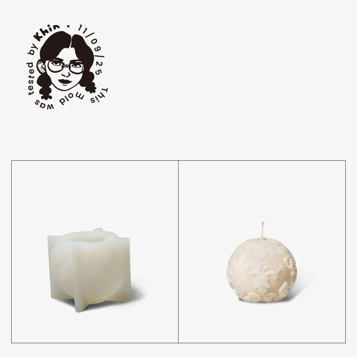 Gently Used Christmas Glow Pillar Candle Silicone Mold Collection - Image 10