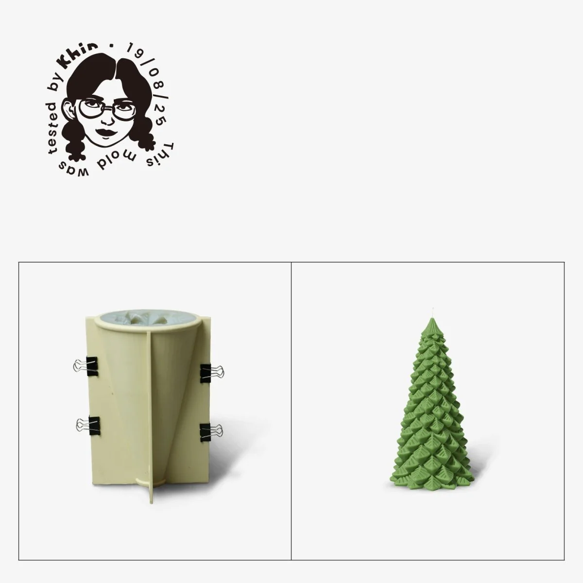 Gently Used Christmas Tree Candle Silicone Mold - Image 8