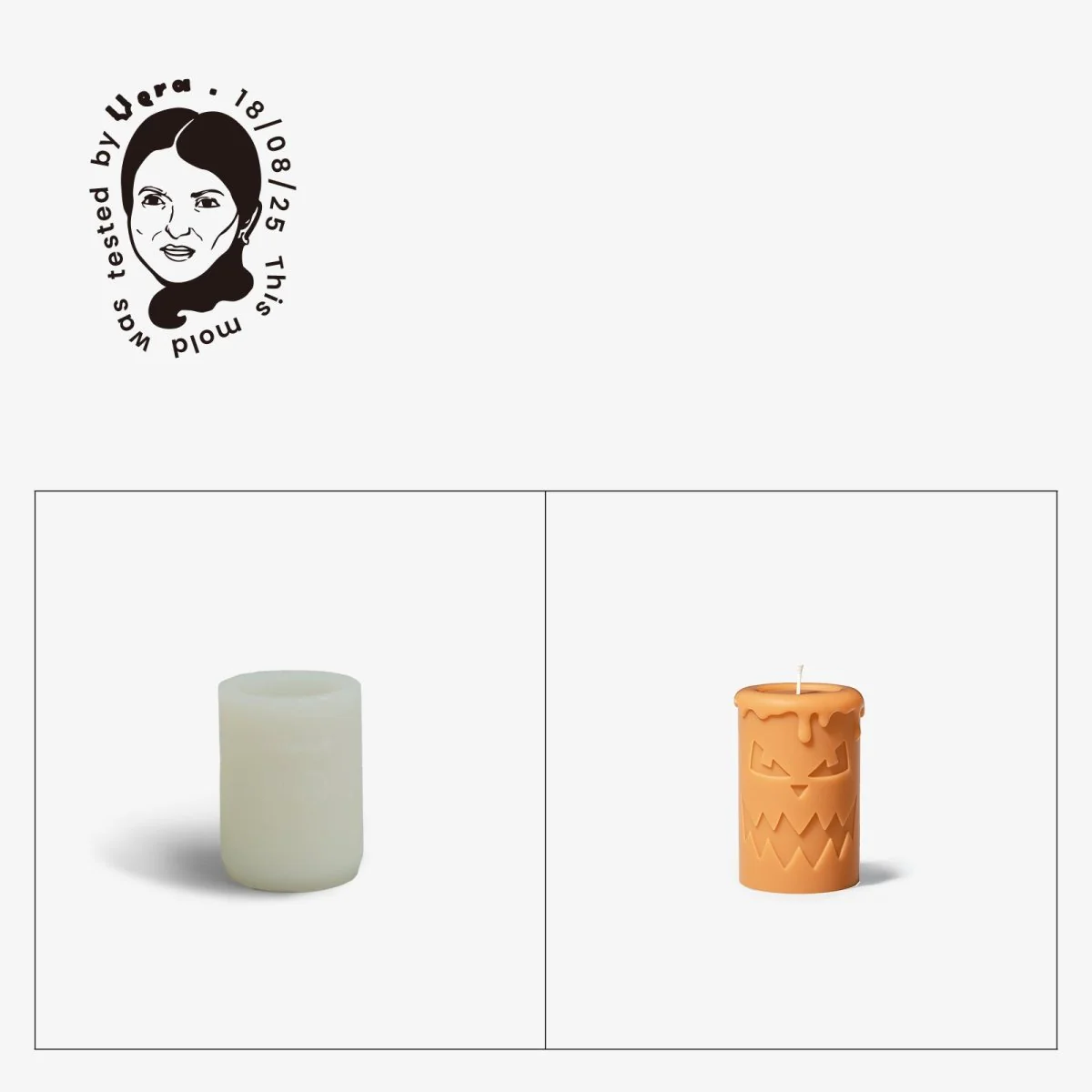 Gently Used Halloween Ghost Face Pillar Candle Mold Collection - Image 14