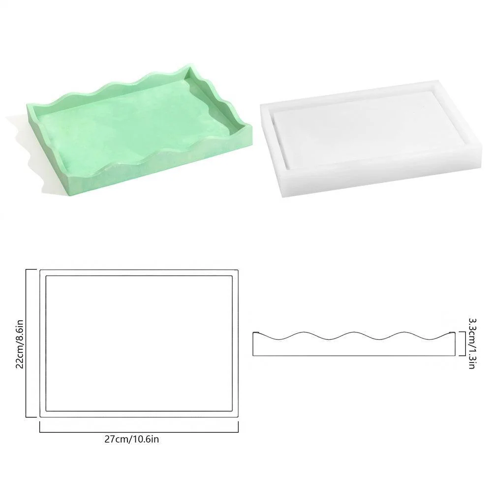 Concrete Tray with Decorative Accessories Silicone Mold Kits - Image 8