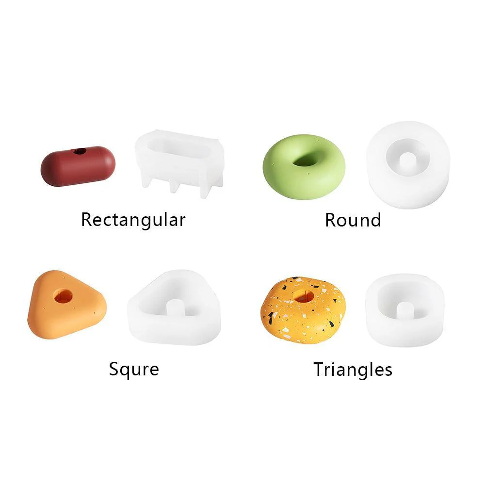Geometric Taper Candle Holder Silicone Mold - Image 12