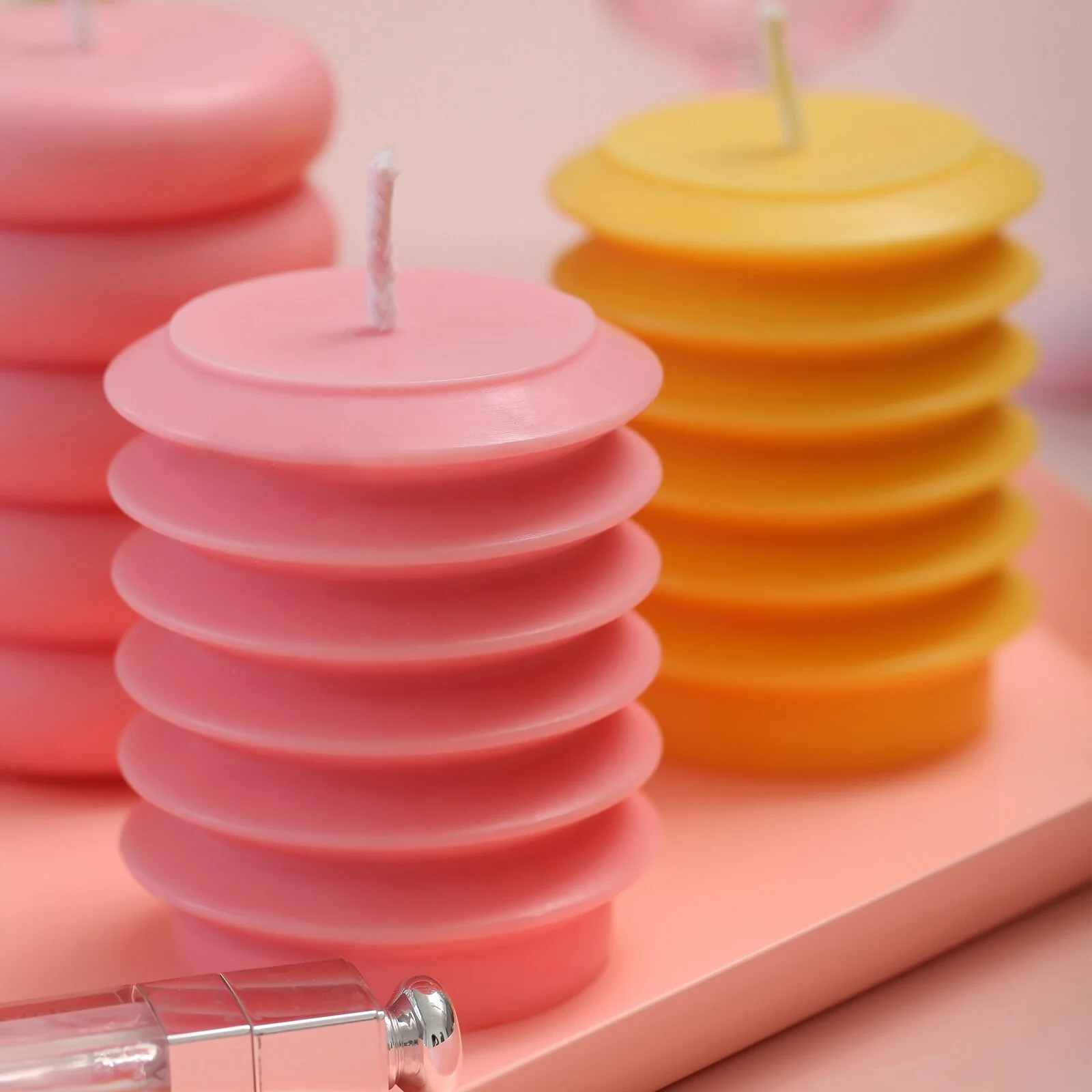Geometric Stacked Shaped Candle Silicone Molds - Image 3