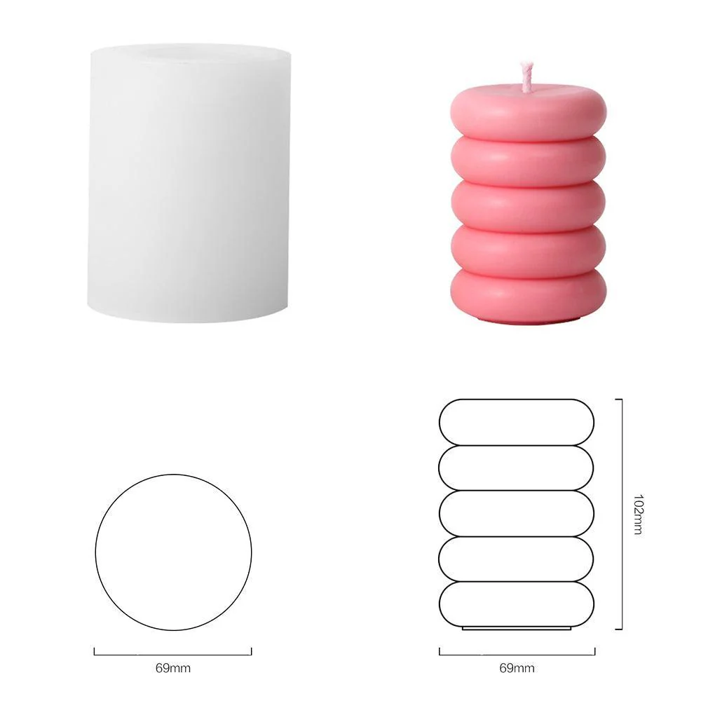 Geometric Stacked Shaped Candle Silicone Molds - Image 5