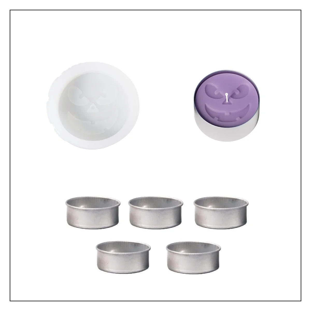 Haunted Grins Tealight Candle Silicone Mold Collection for Halloween - Image 13