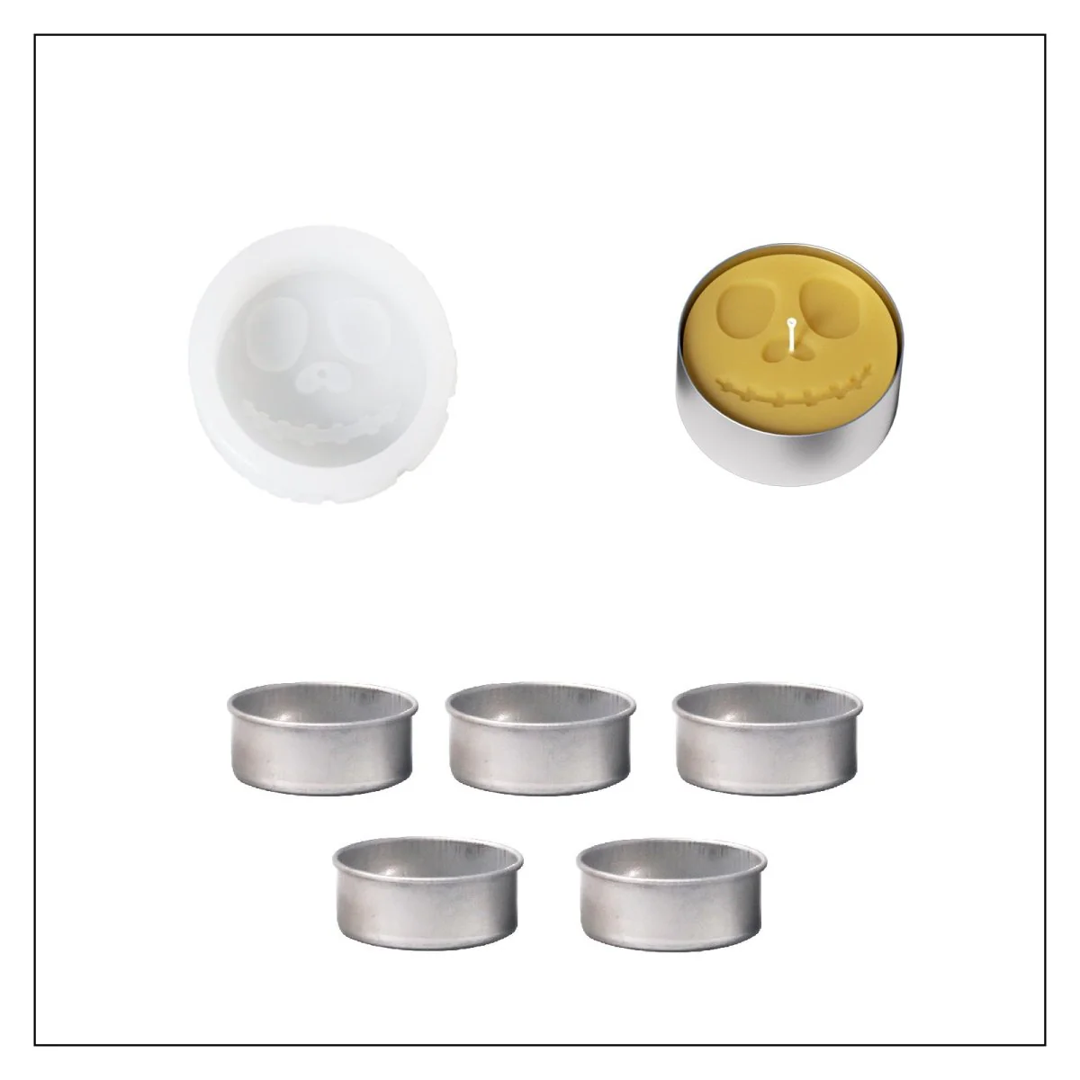 Haunted Grins Tealight Candle Silicone Mold Collection for Halloween - Image 14