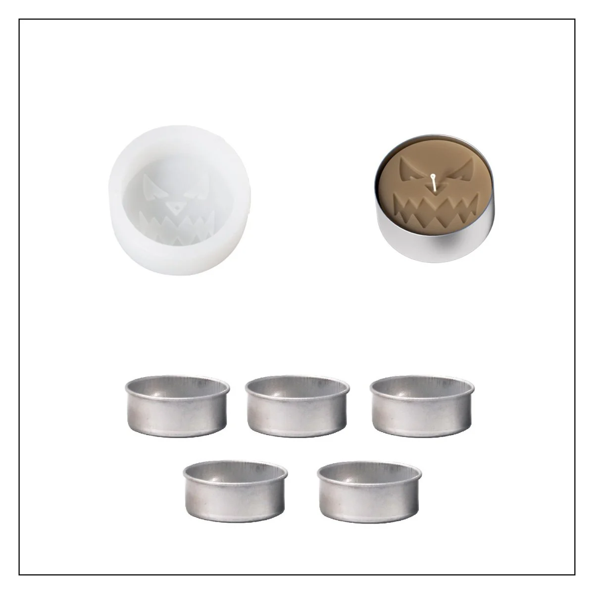 Haunted Grins Tealight Candle Silicone Mold Collection for Halloween - Image 15