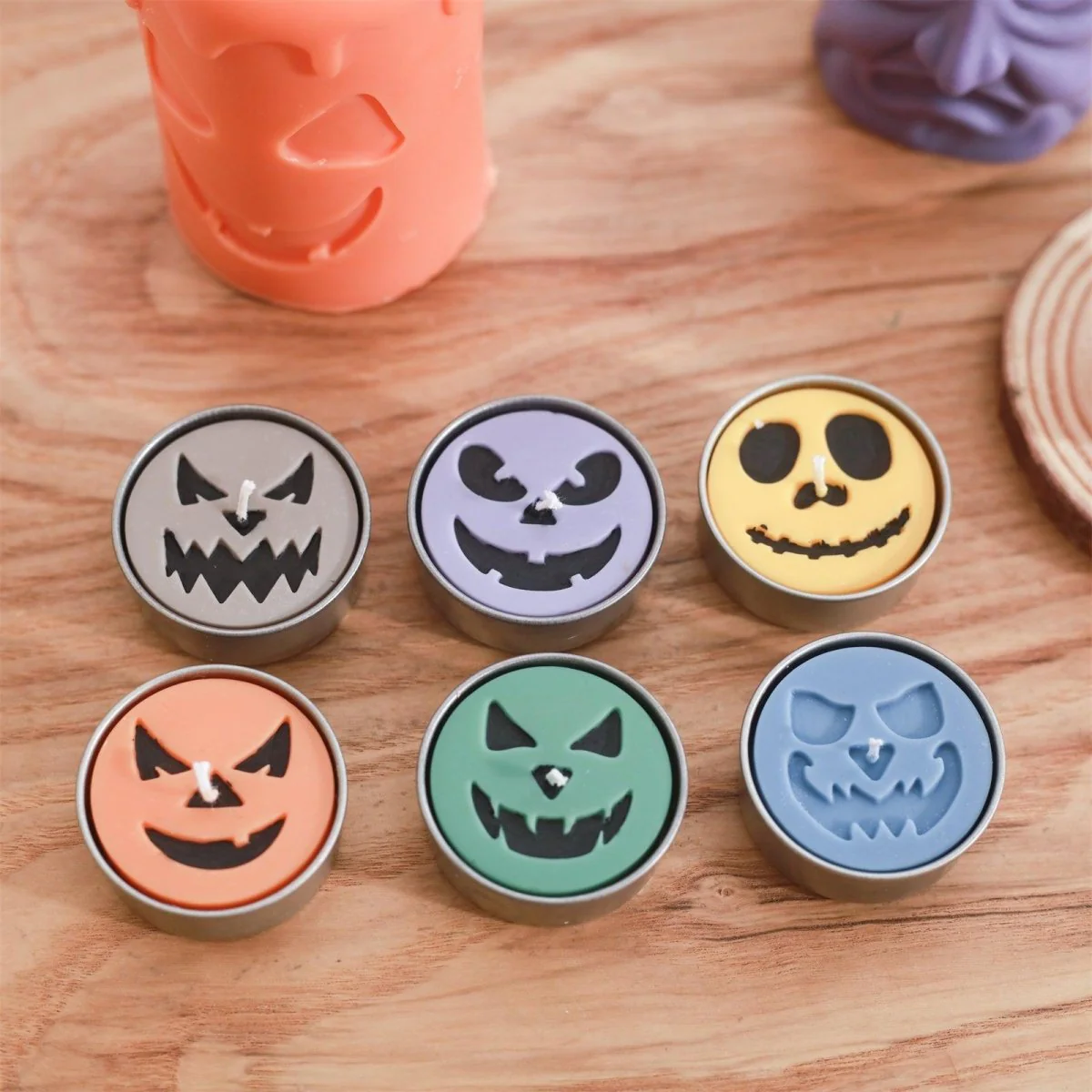 Haunted Grins Tealight Candle Silicone Mold Collection for Halloween - Image 5