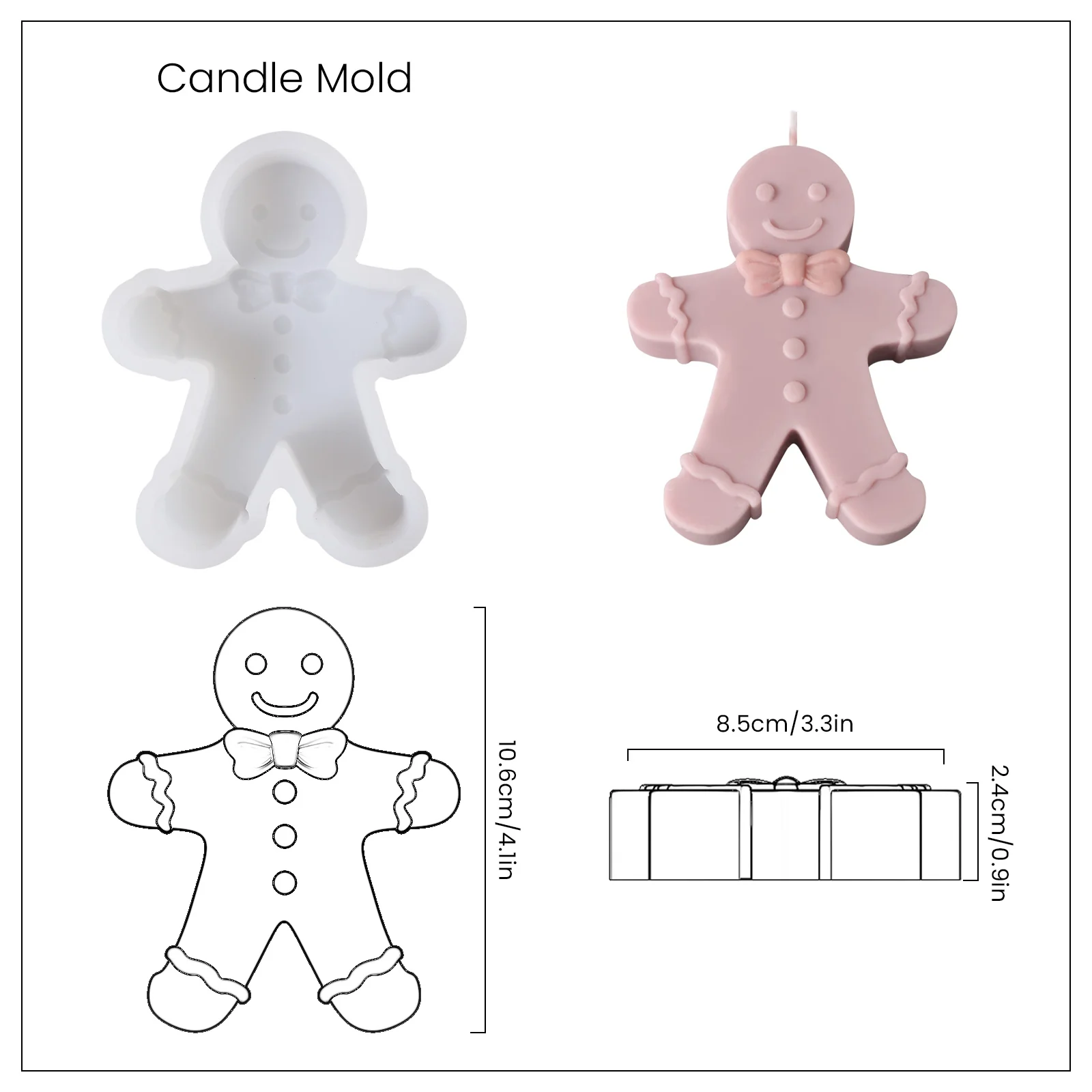 The Gingerbread Papa Silicone Candle Mold - Image 8