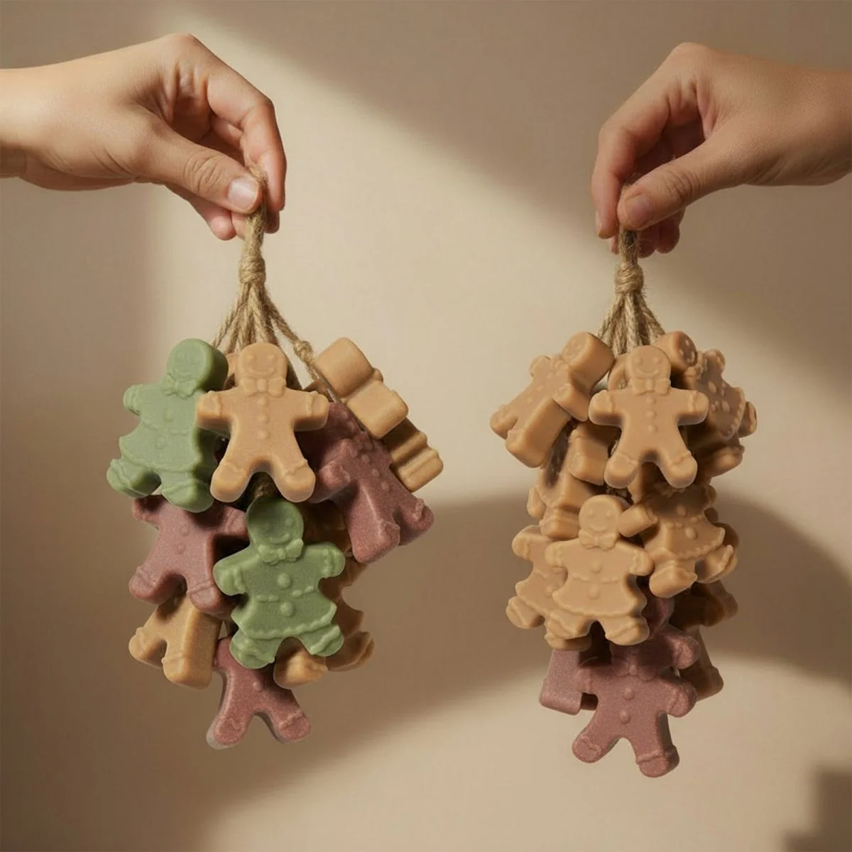 Bubbly Gingerbread Parade Cluster Soap Silicone Mold - Image 7