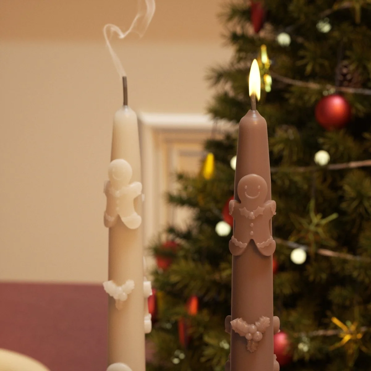 Gingerbread Joy Taper Candle Silicone Mold - Image 8