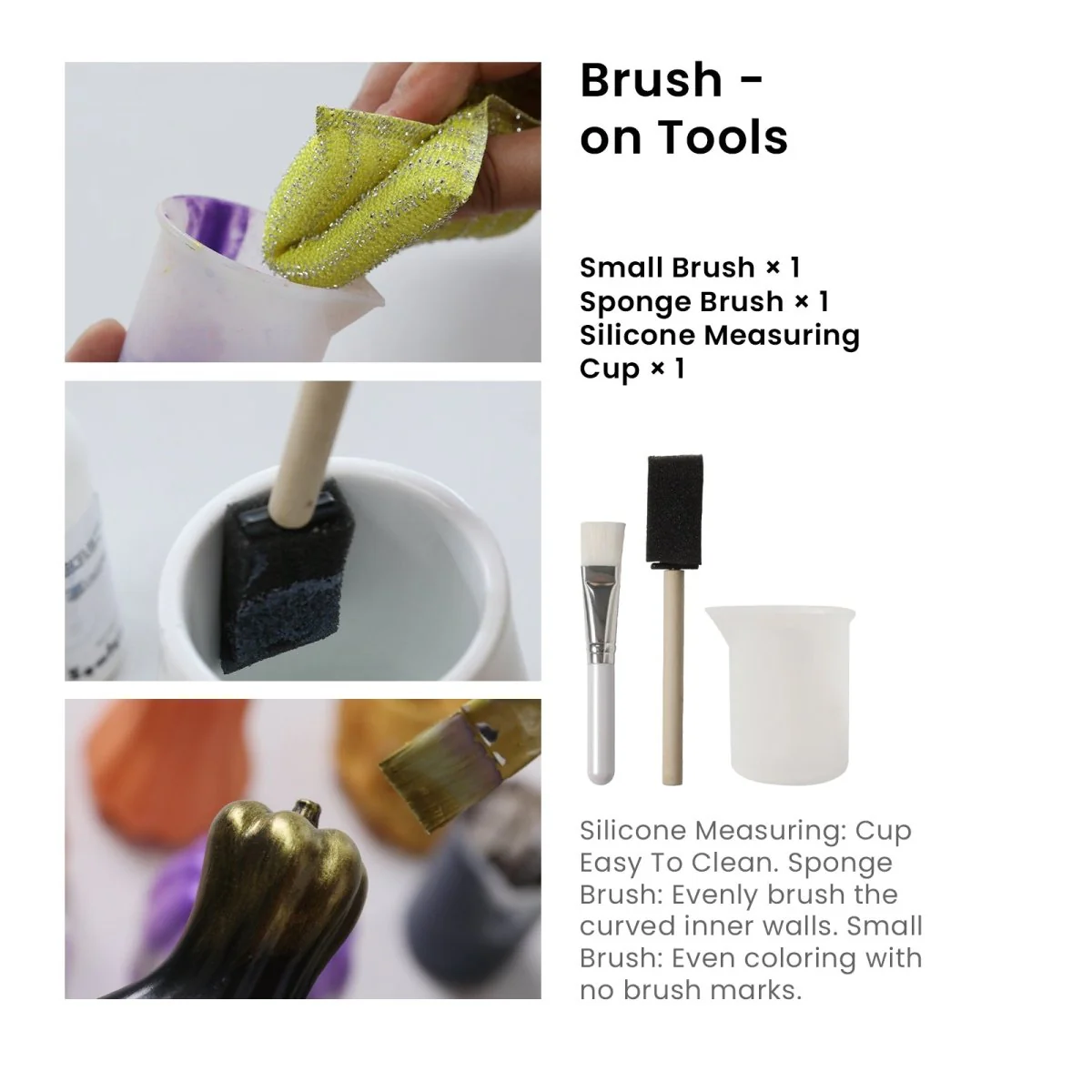 Glitter Colorable Acrylic Gloss Sealer Varnish with Mica Powder Kit-4 of Halloween Colors - Image 8