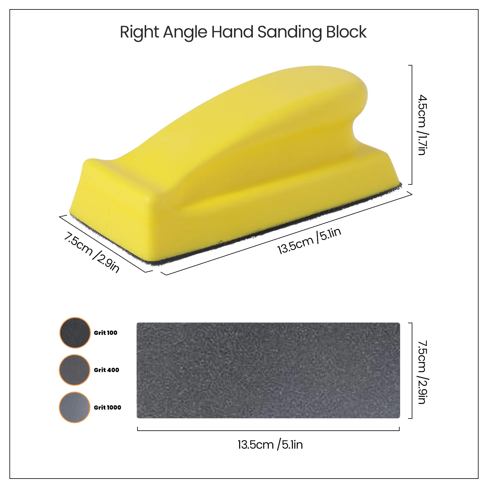 Wet&Dry Right Angle / Sharp Angle Hand Sander/Sanding Block - Image 8