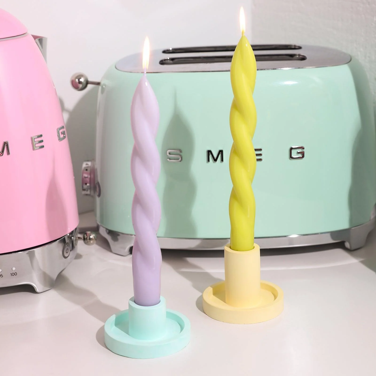 Thick Braided Spiral Taper Candle Silicone Mold - Image 4
