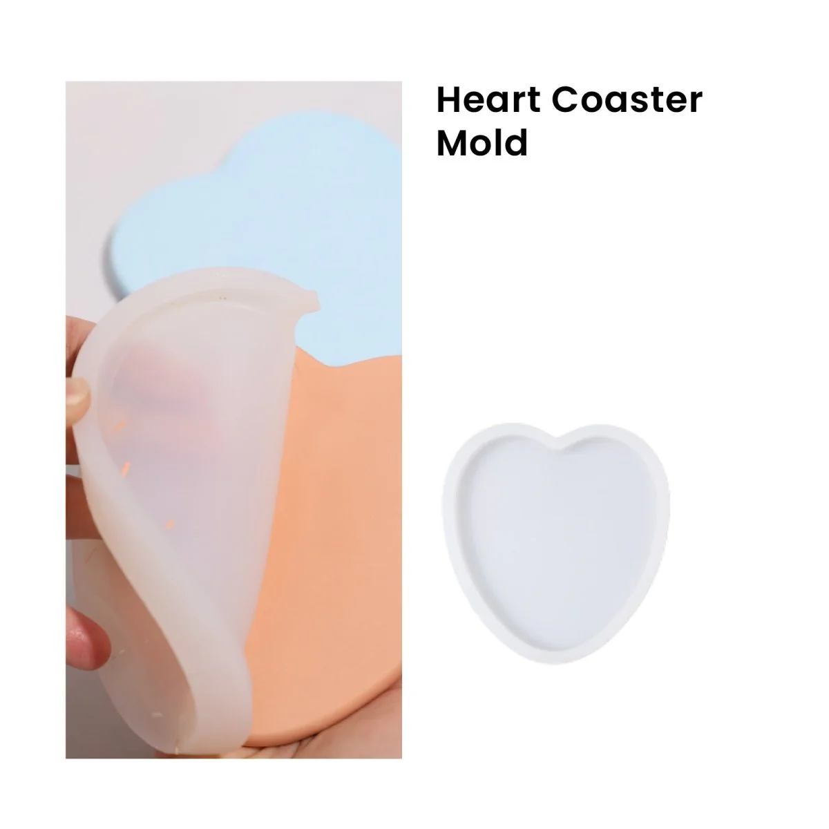 Bubbly Heart Coaster Silicone Mold - Image 8