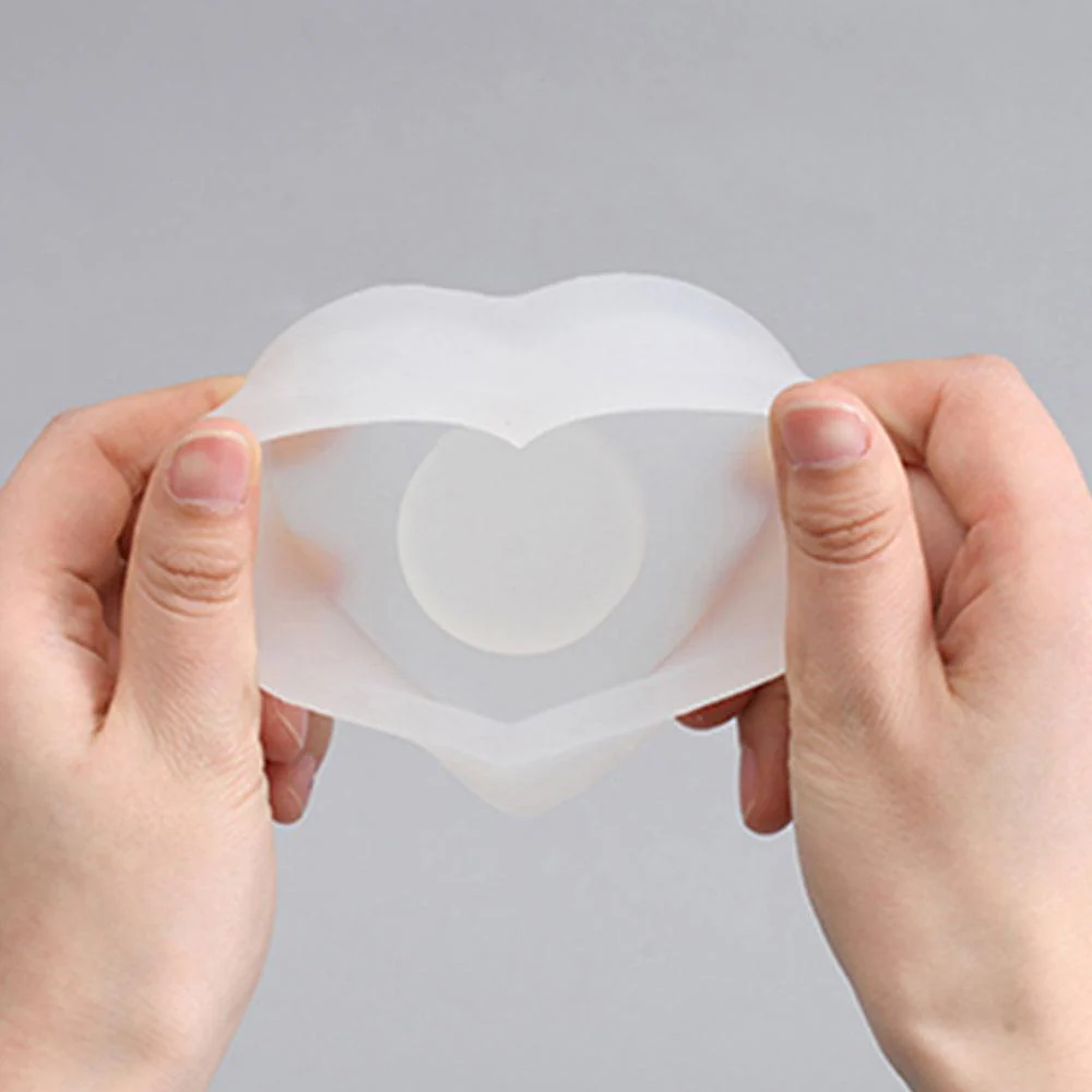 Heart Concrete Candle Holder Silicone Mold - Image 5
