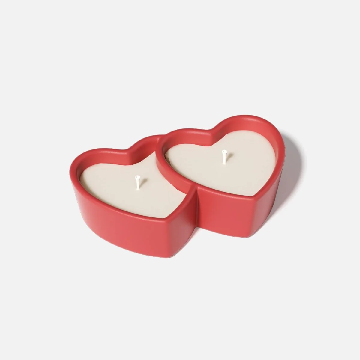 Romantic Heart-to-Heart Candle Jar Silicone Mold