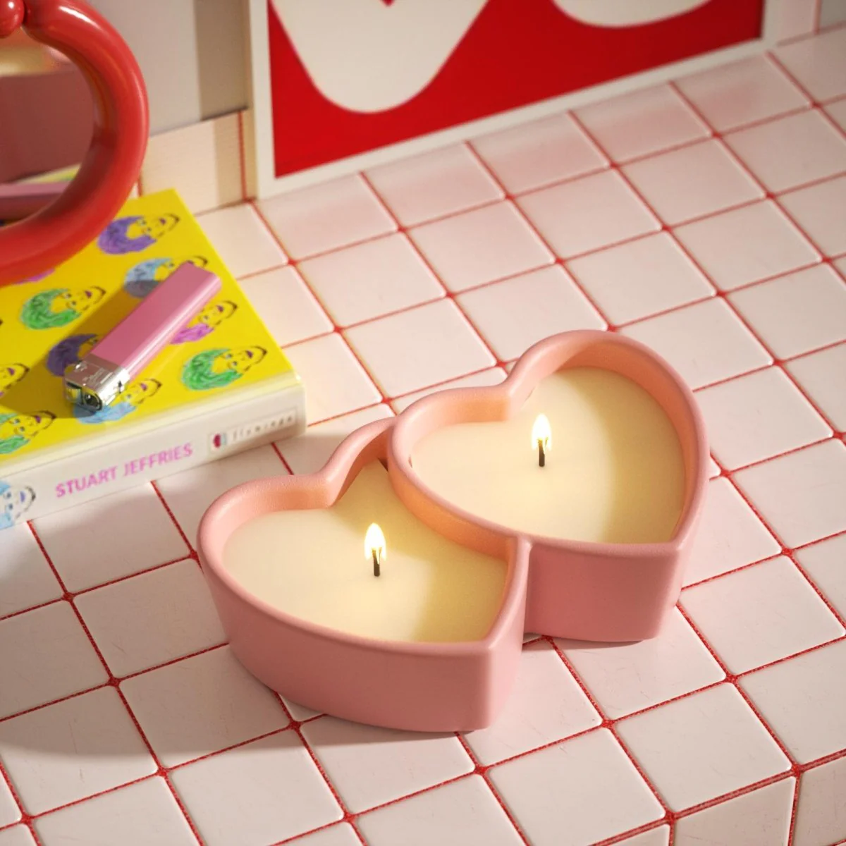 Romantic Heart-to-Heart Candle Jar Silicone Mold - Image 4