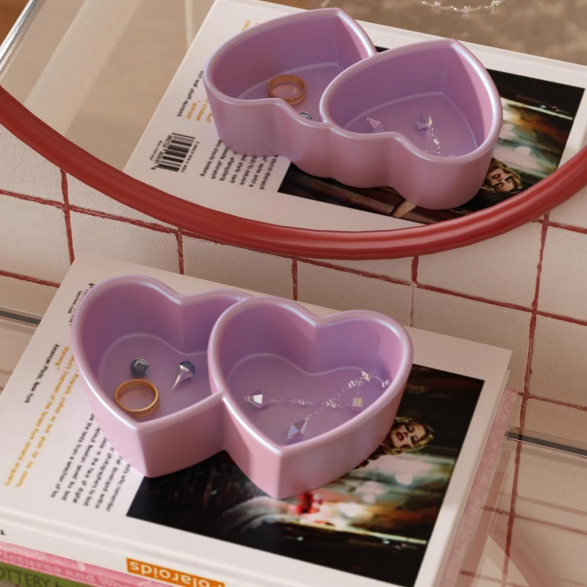 Romantic Heart-to-Heart Candle Jar Silicone Mold - Image 6
