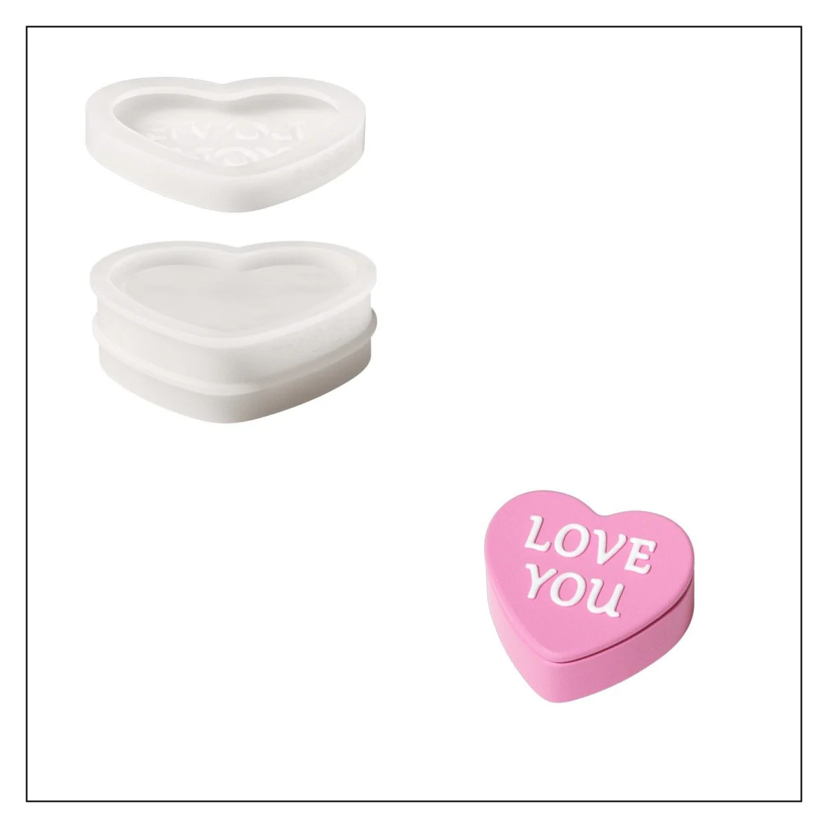 Heartfelt Love for Mom - Heart Storage Jar Silicone Mold Collection - Image 15