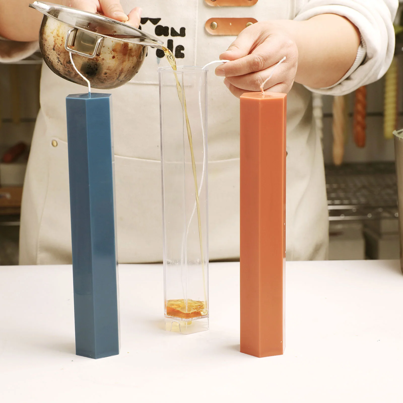 Hexagon Acrylic Pillar Candle Mold - Image 4