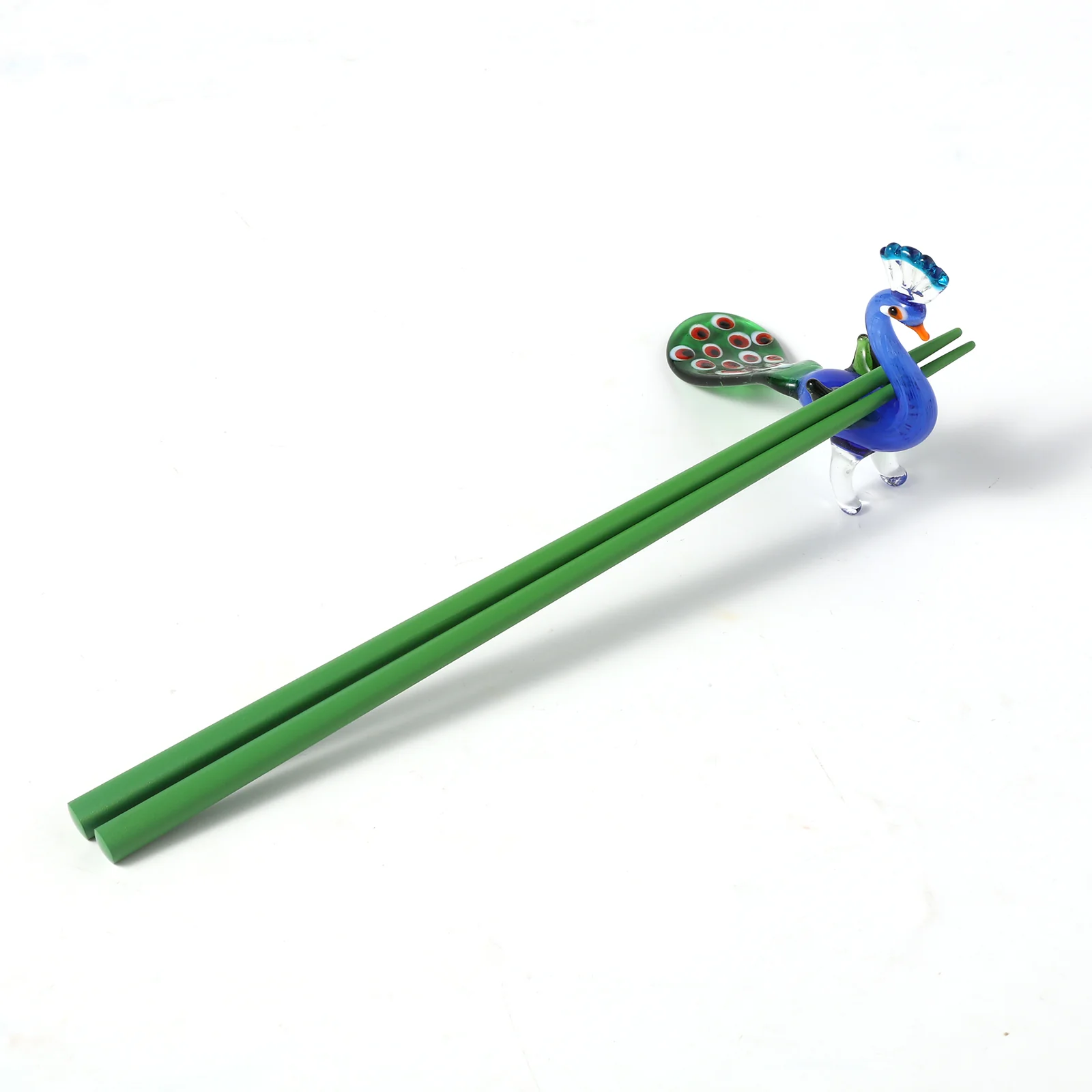 Peacock Glass Ornament - Image 5