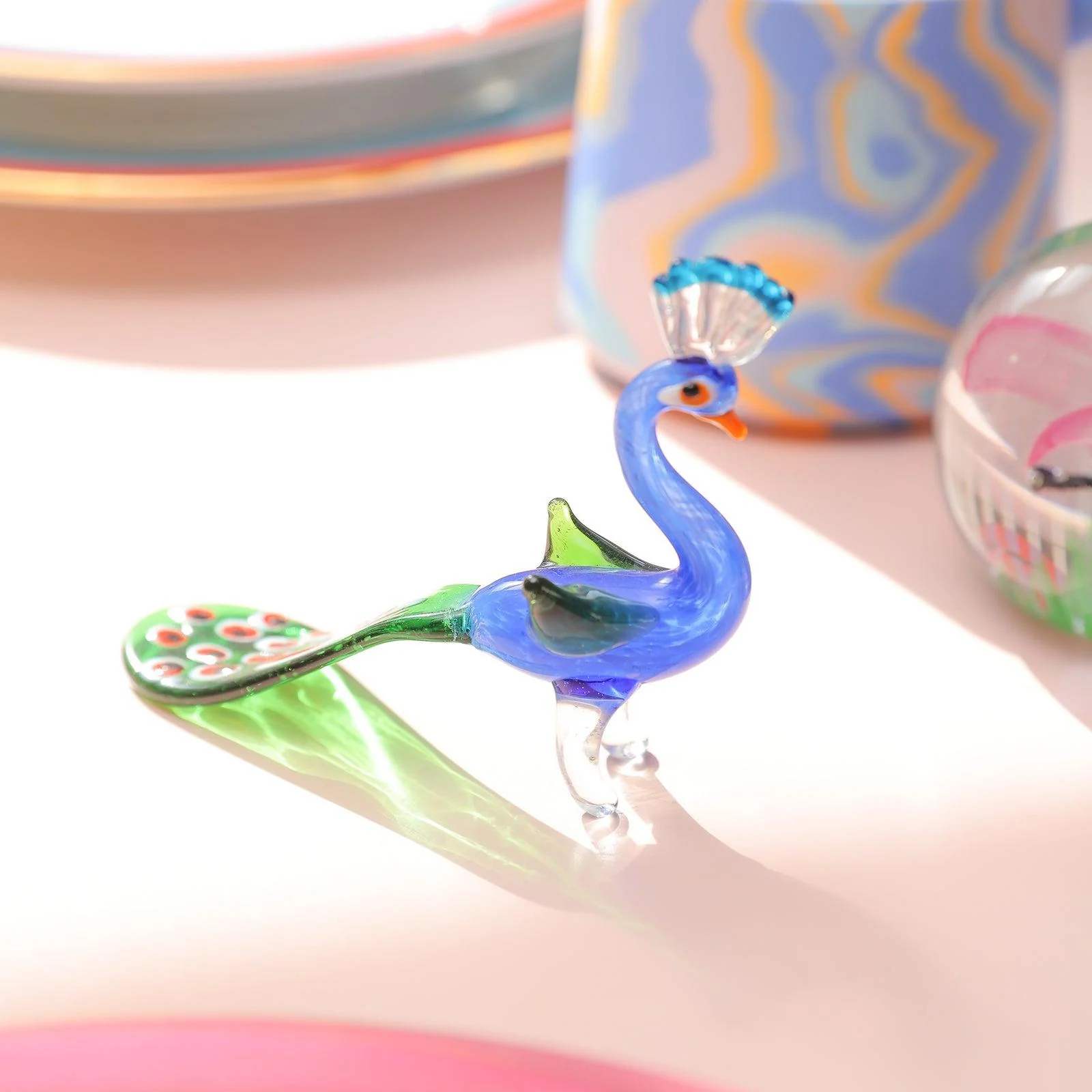 Peacock Glass Ornament - Image 7