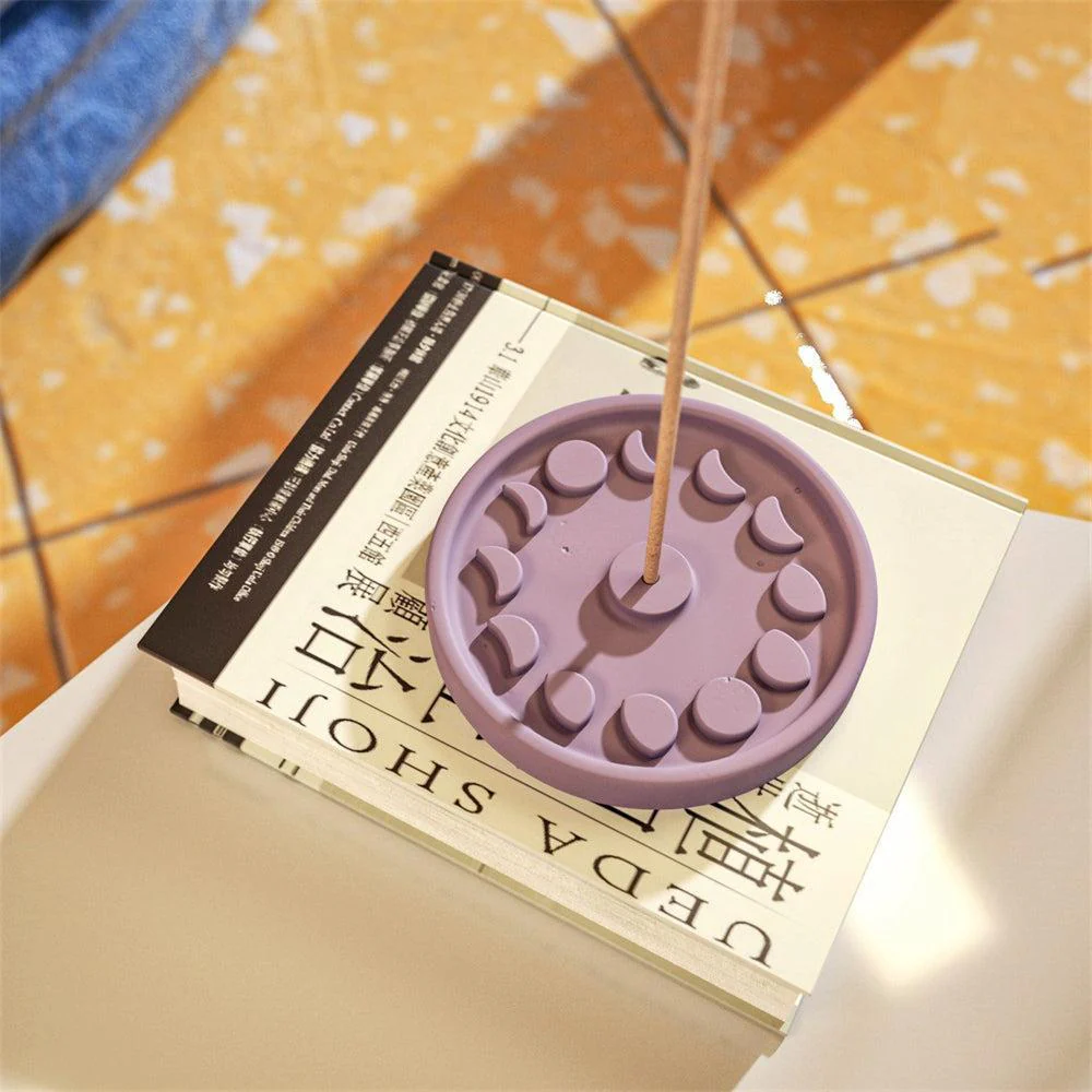 Sun and Moon Concrete Incense Holder Silicone Mold - Image 3